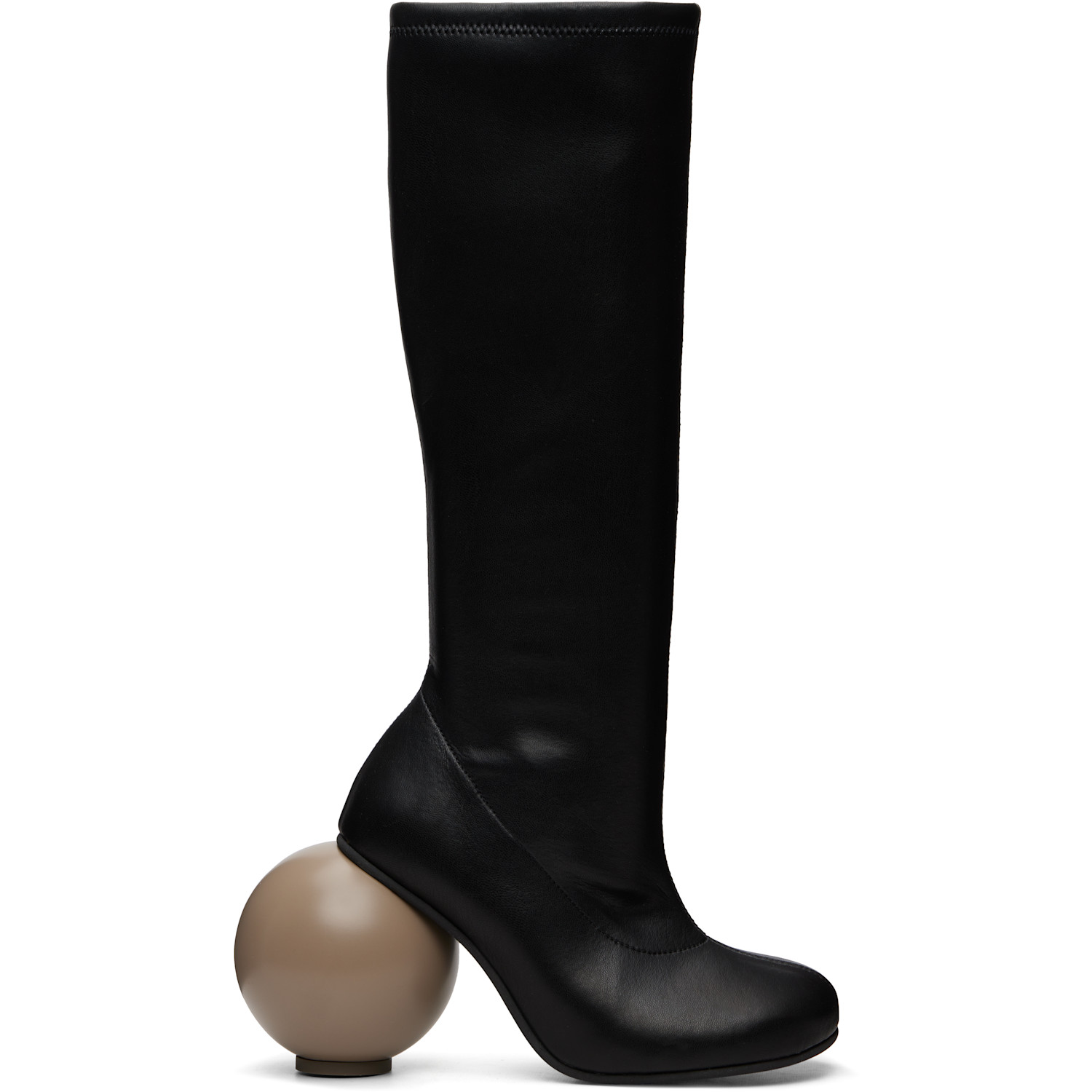 YUME YUME Black & Beige Ball Tall Boots