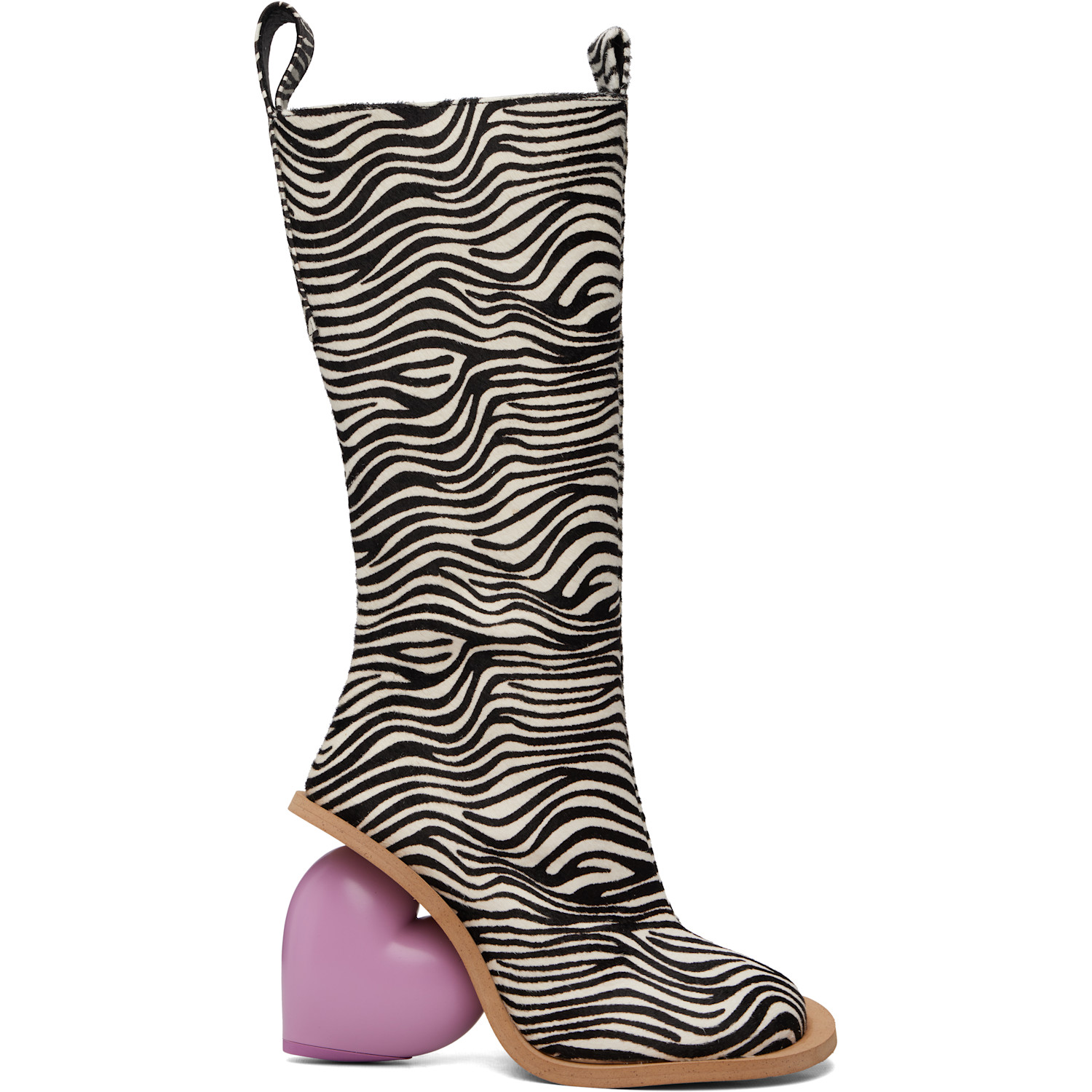 YUME YUME SSENSE Exclusive Black & White Zebra Love Tall Boots