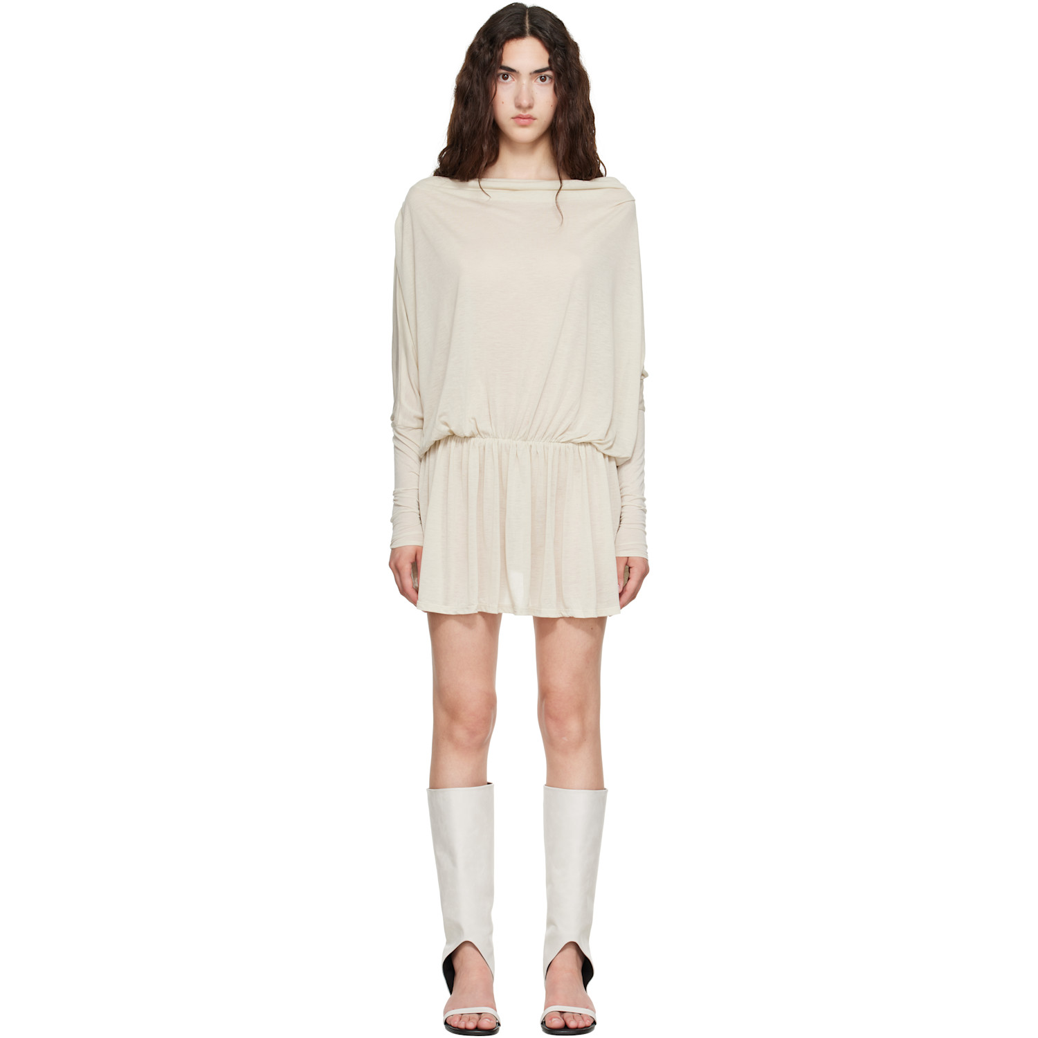 Belle Anna Gray Alder Minidress In Grey
