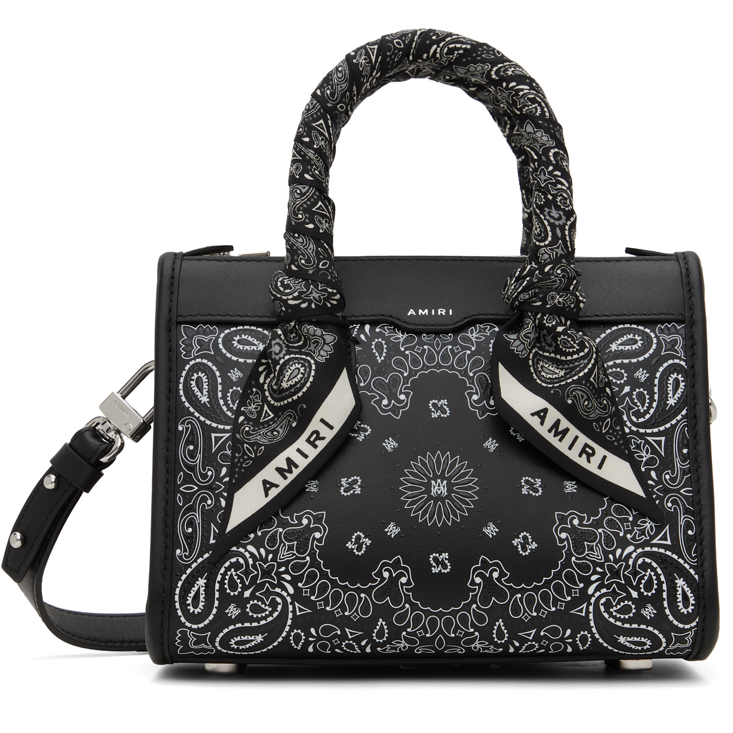 AMIRI Black Bandana Micro Triangle Bag