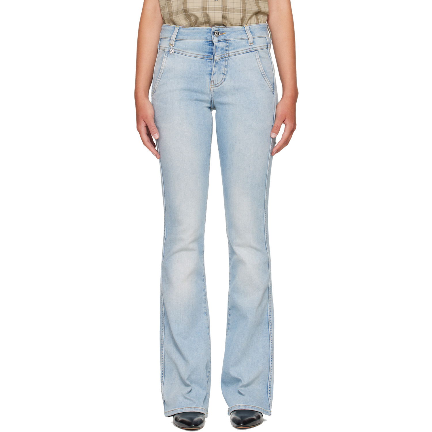 AMIRI Blue Skinny Flare Jeans