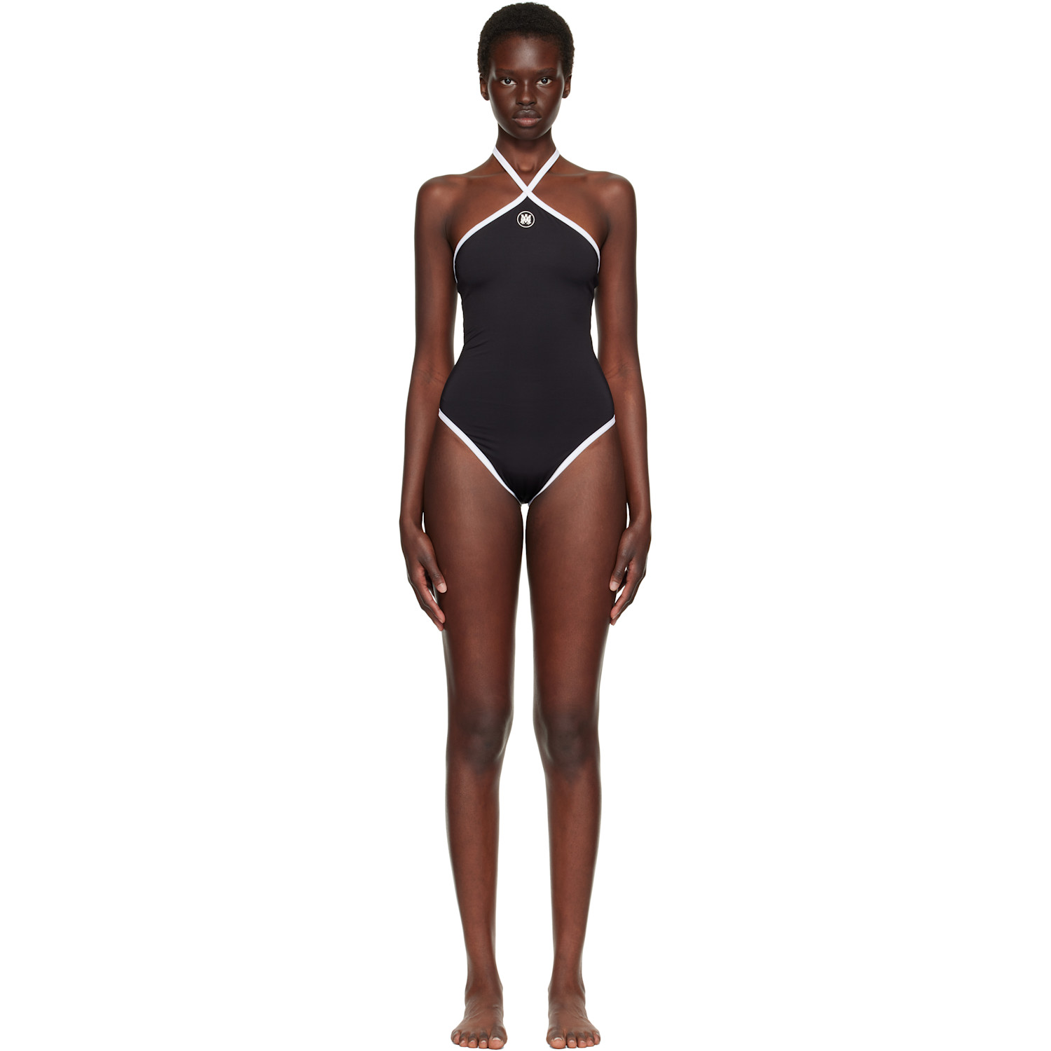 AMIRI Black MA One Piece Swimsuit