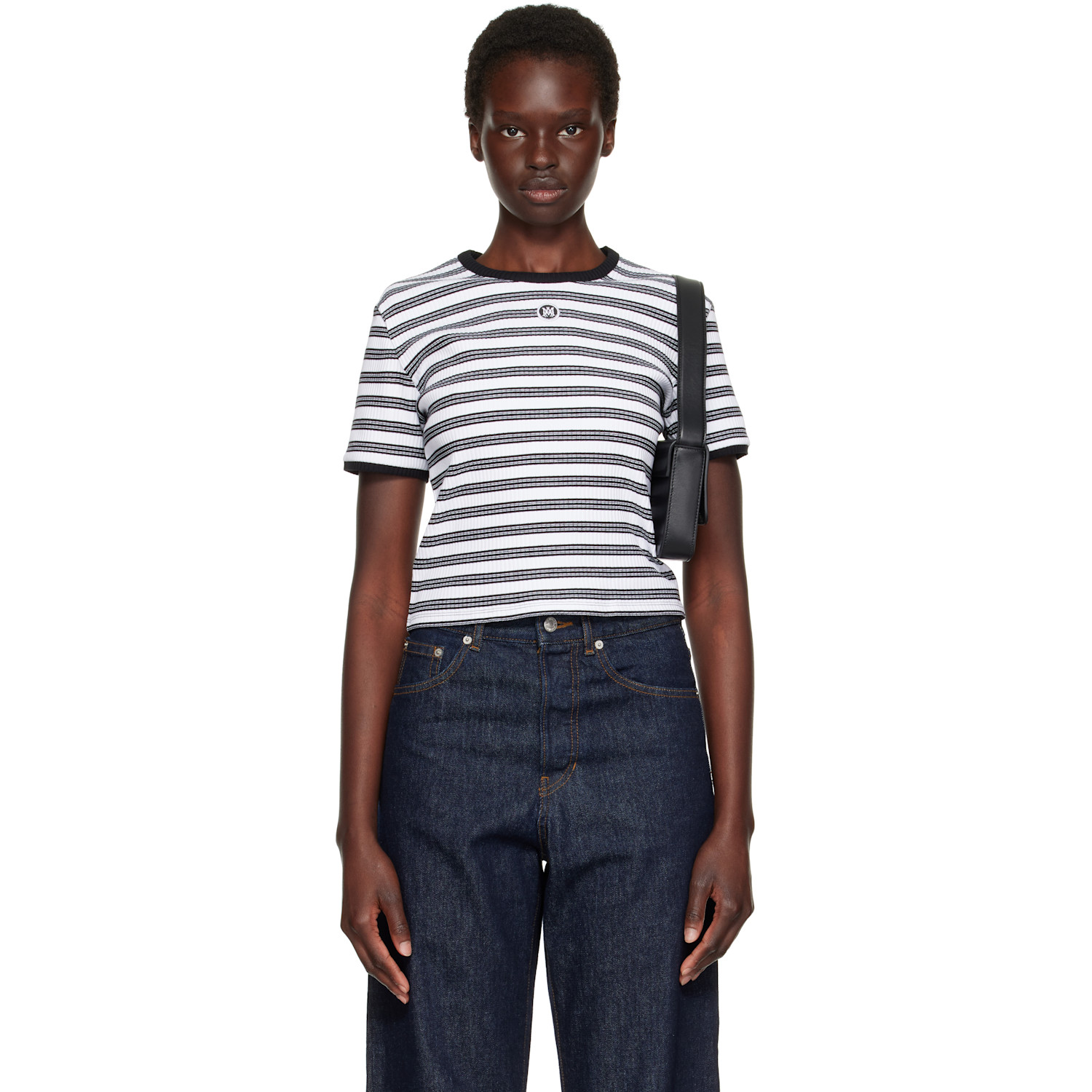 AMIRI Black & White MA Striped T-shirt