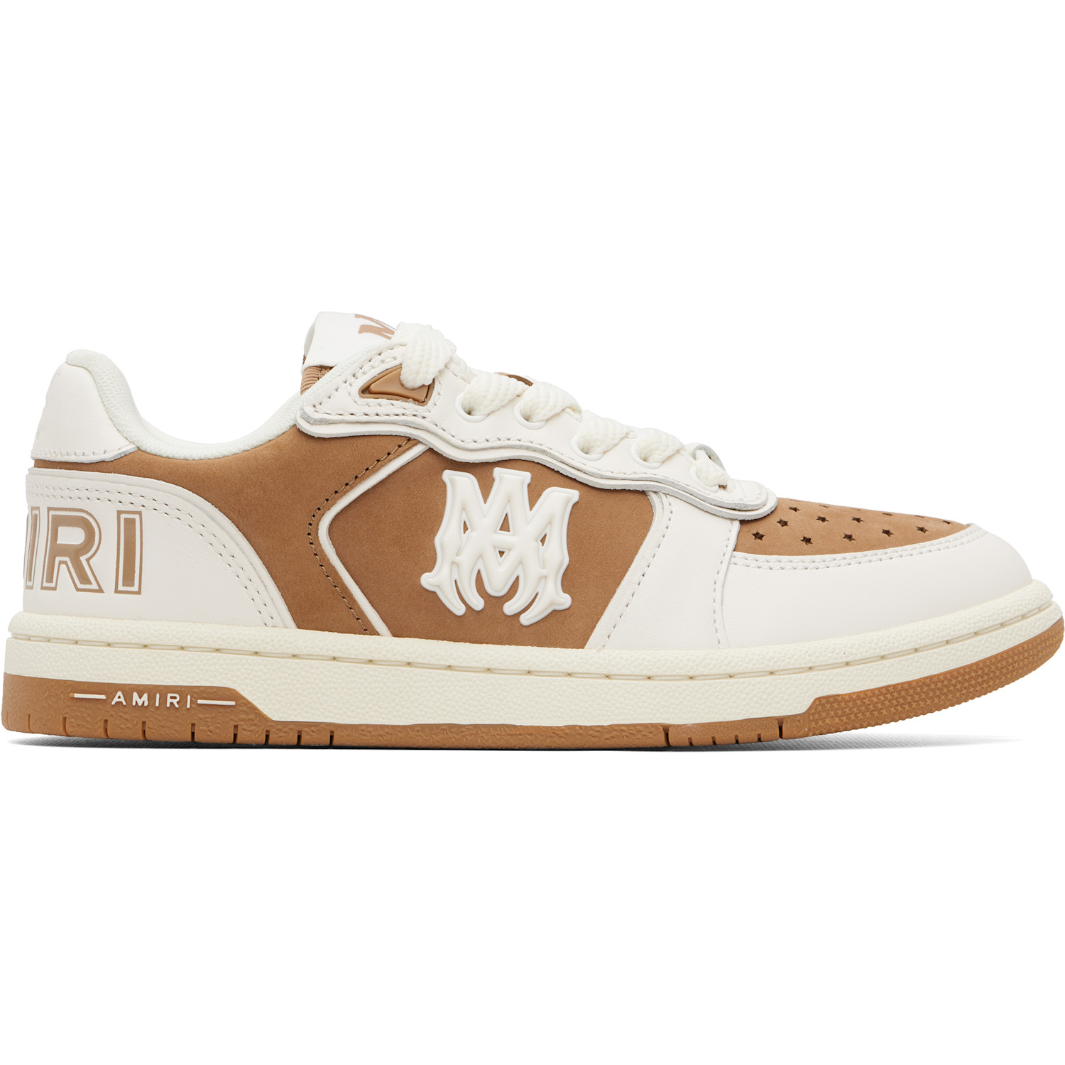 AMIRI White & Tan Newport Sneakers