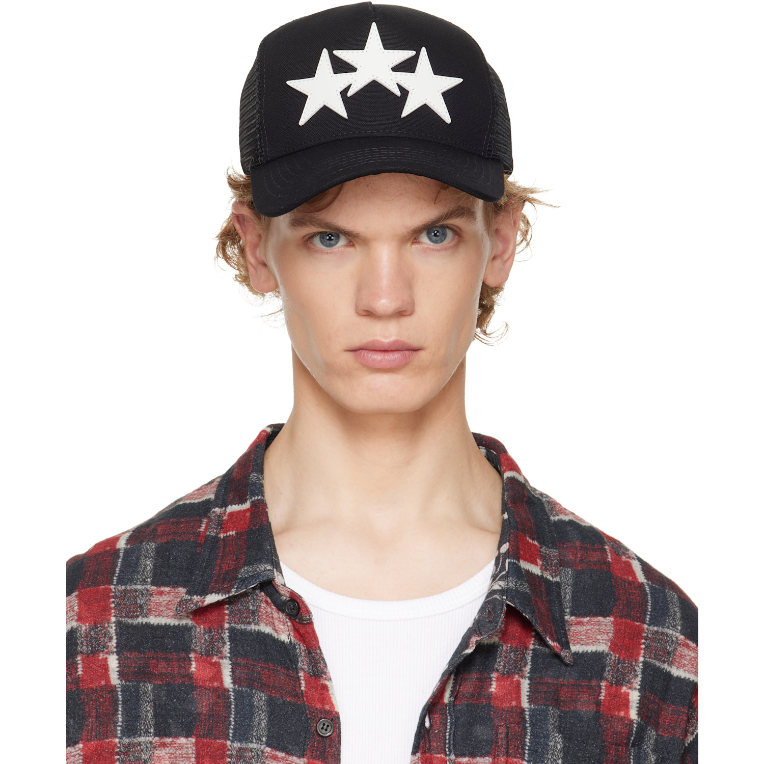AMIRI Black 3 Star Trucker Cap