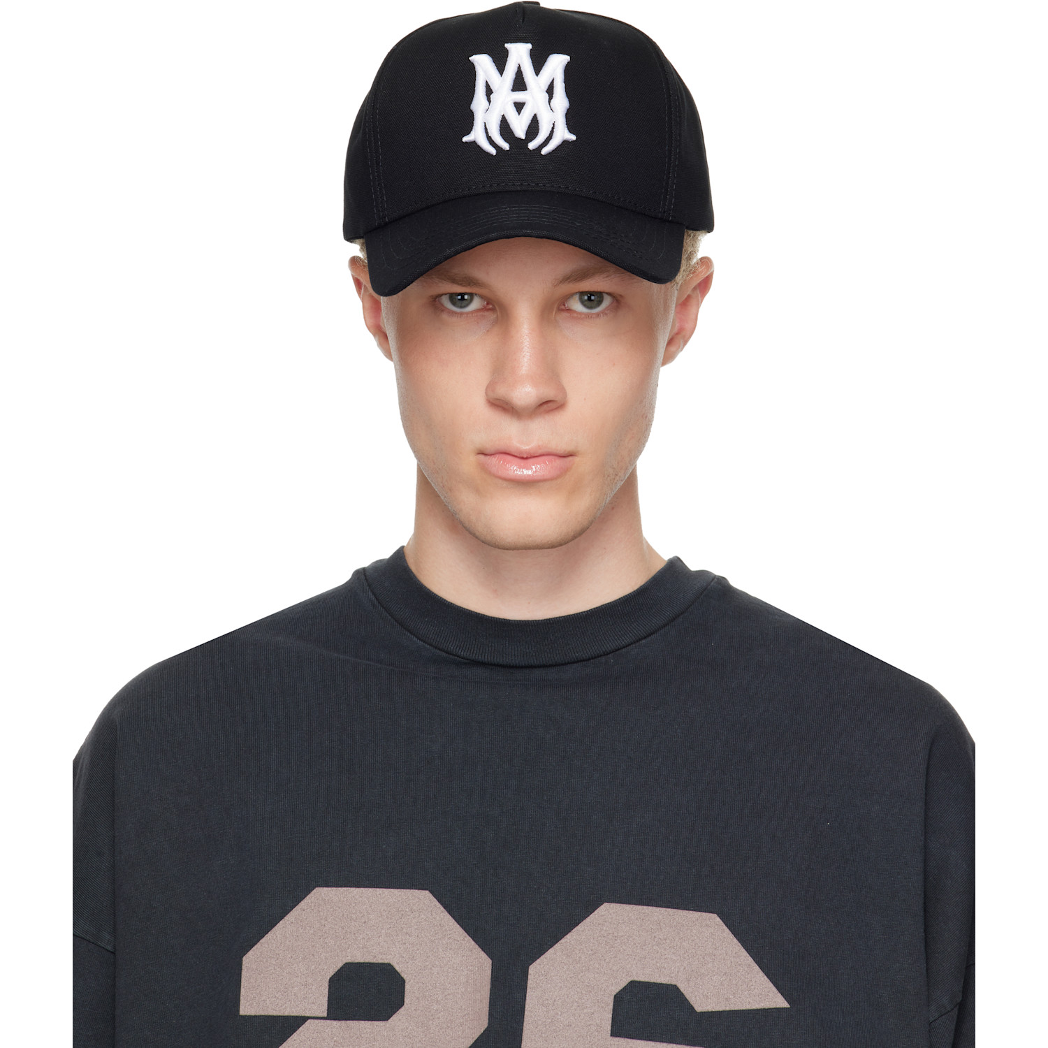 AMIRI Black 'MA' Full Canvas Cap