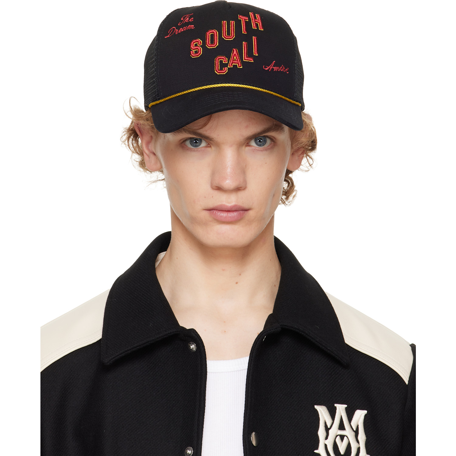 AMIRI Black 'South Cali' Trucker Cap