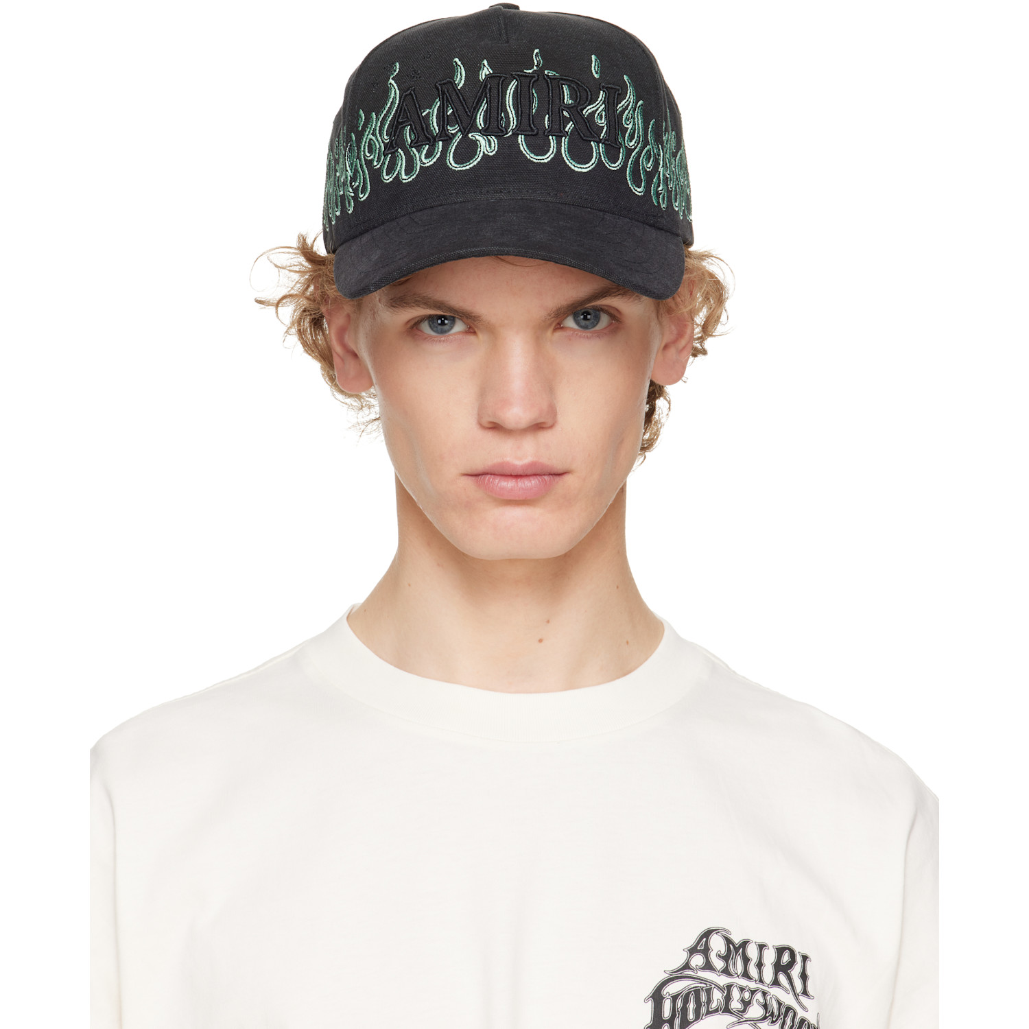 AMIRI Black Flames Baseball Cap