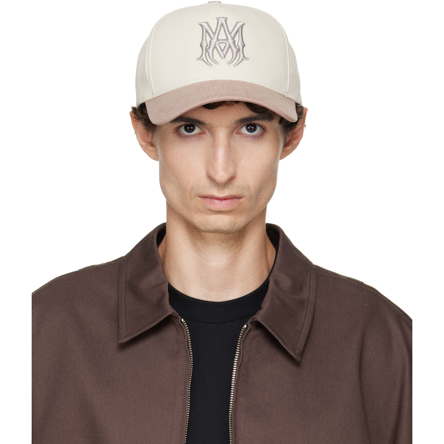 AMIRI Beige MA Two Tone Cotton Cap