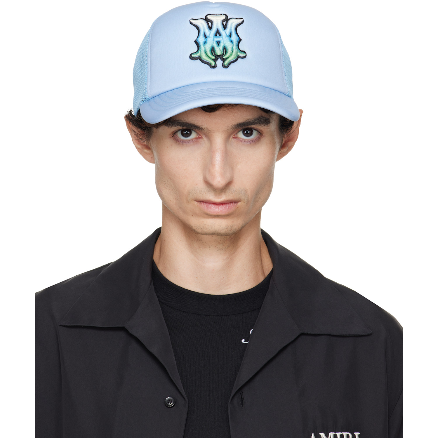 AMIRI Blue MA Surf Trucker Cap