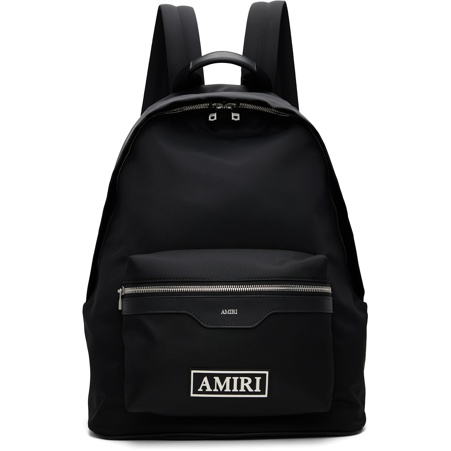 AMIRI Black Logo Patch Nylon Backpack
