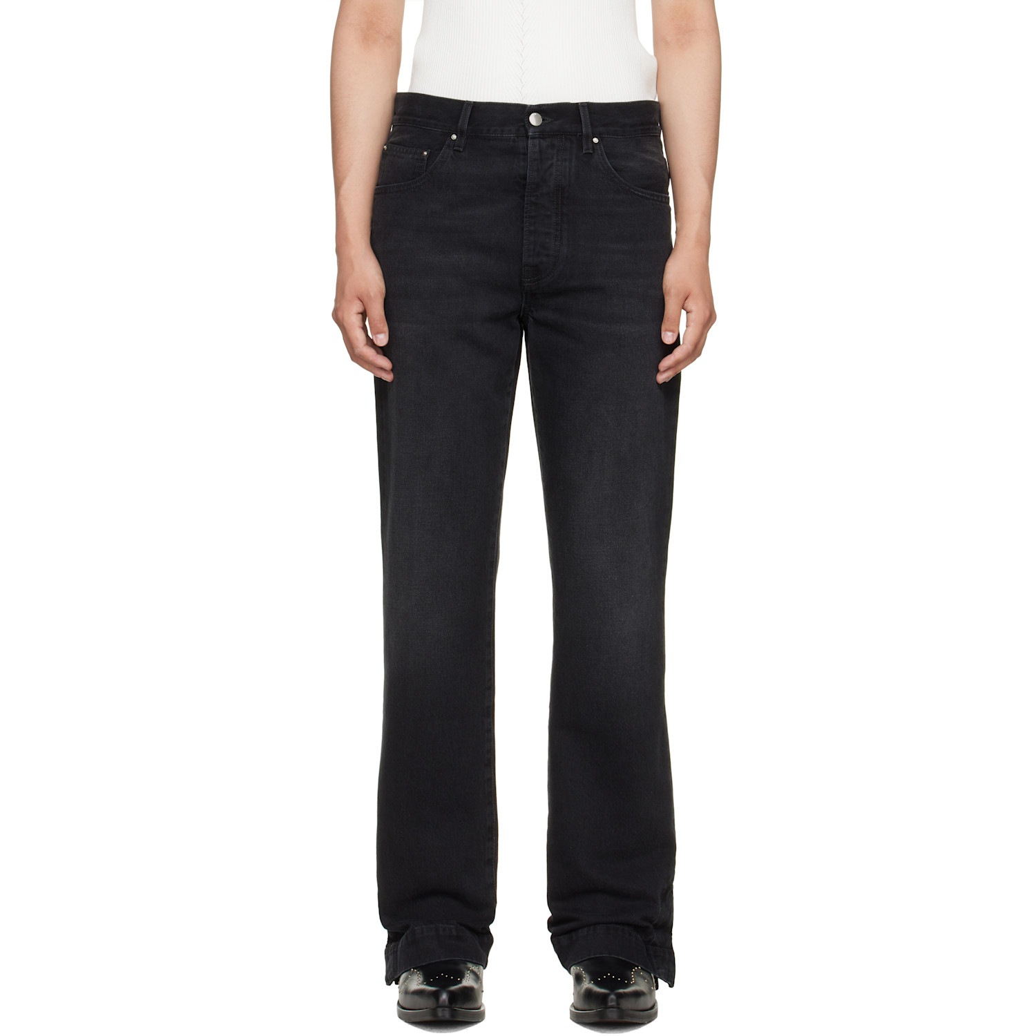 AMIRI Black Straight Flare Jeans