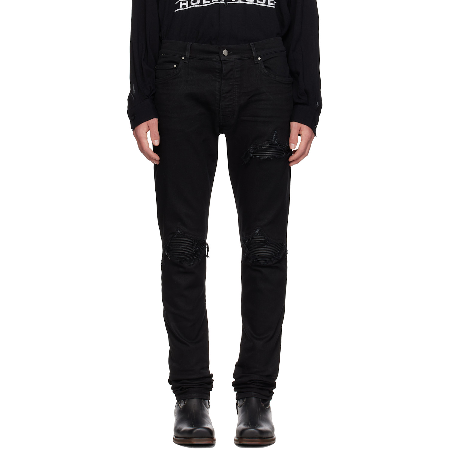 AMIRI Black Waxed MX1 Jeans