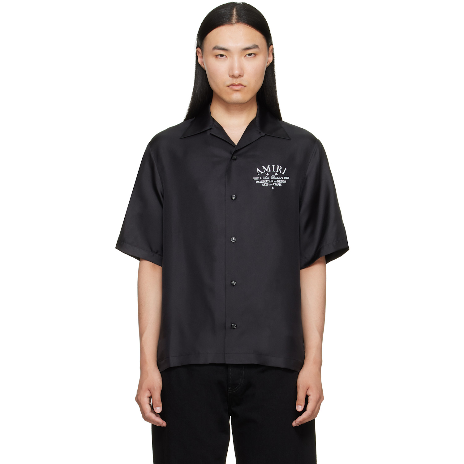 AMIRI Black 'Arts District' Bowling Shirt
