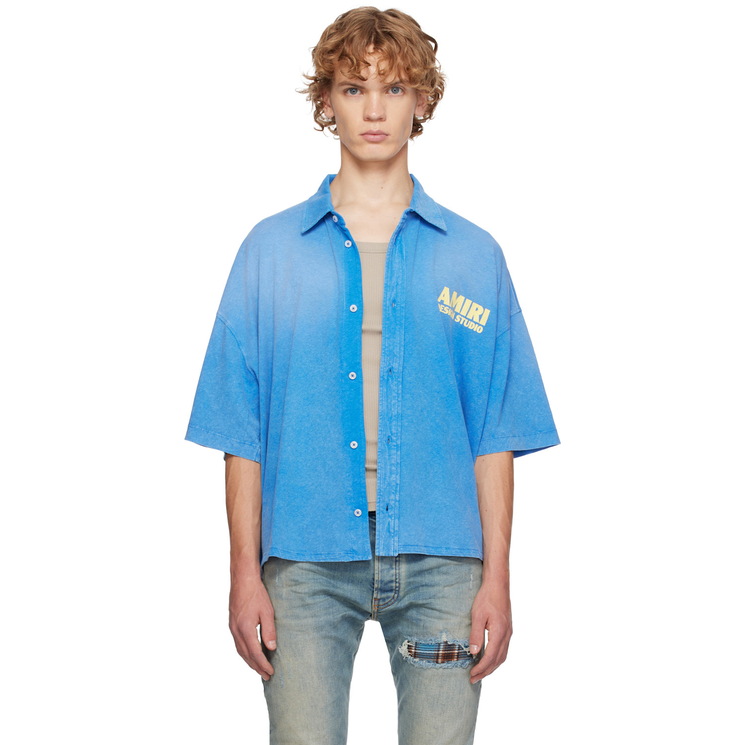 AMIRI Blue 'Amiri 1994' Camp Shirt