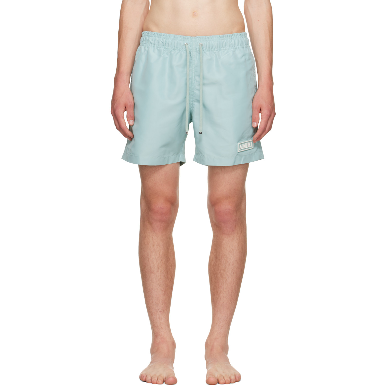 AMIRI Blue 'Amiri' Patch Swim Shorts