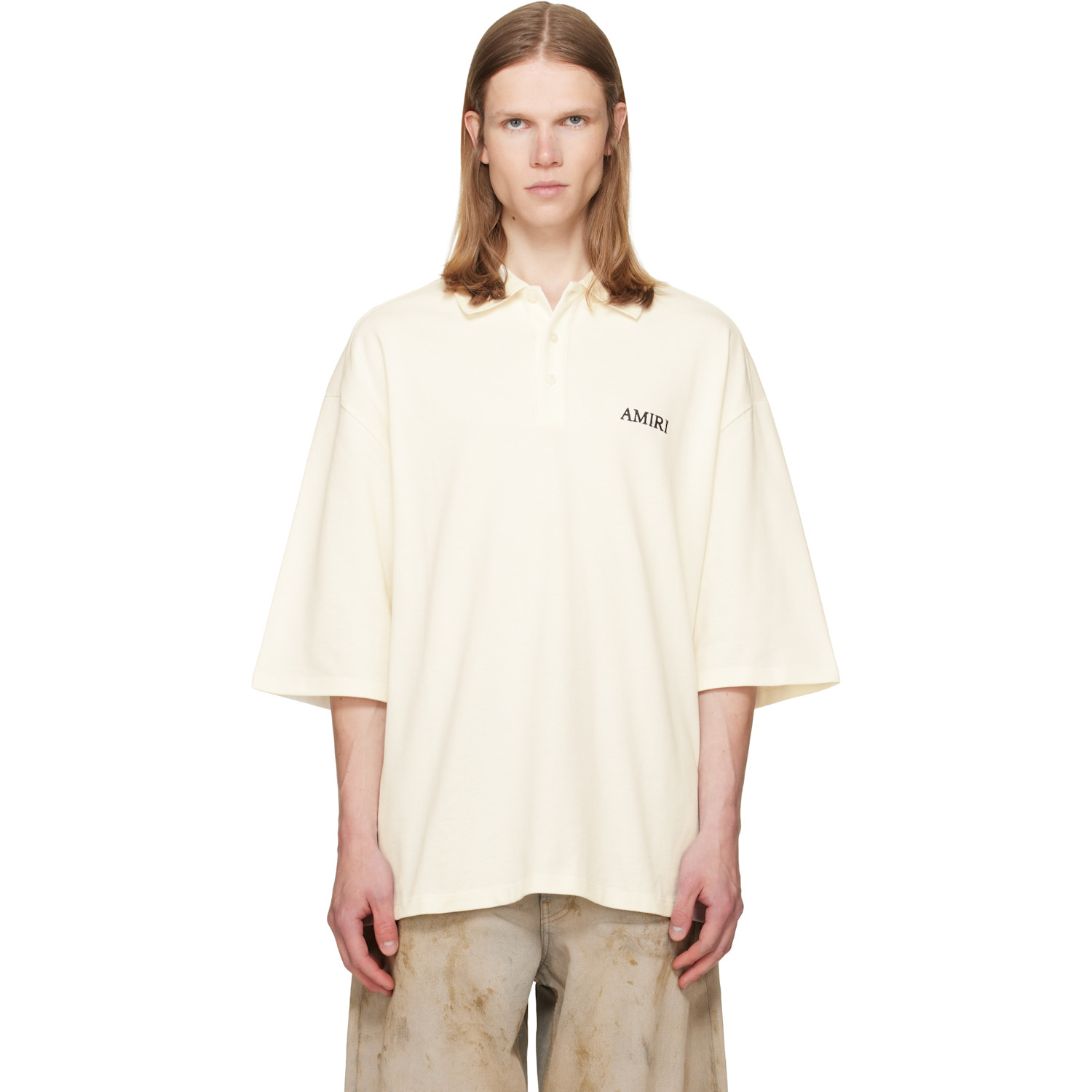 AMIRI Off-White 'AMIRI' Polo