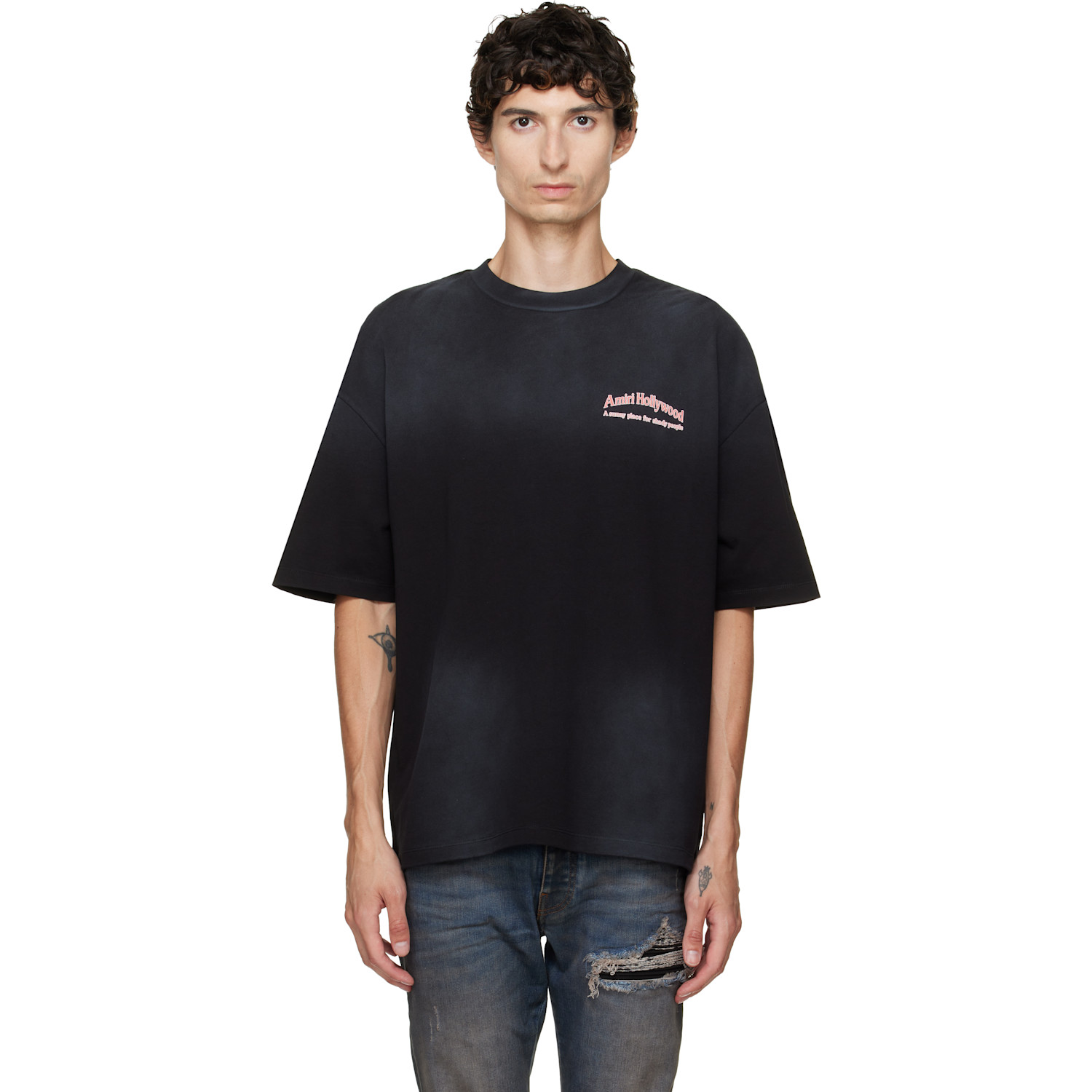 AMIRI Black Sunny Place HJ GD Skate T-shirt