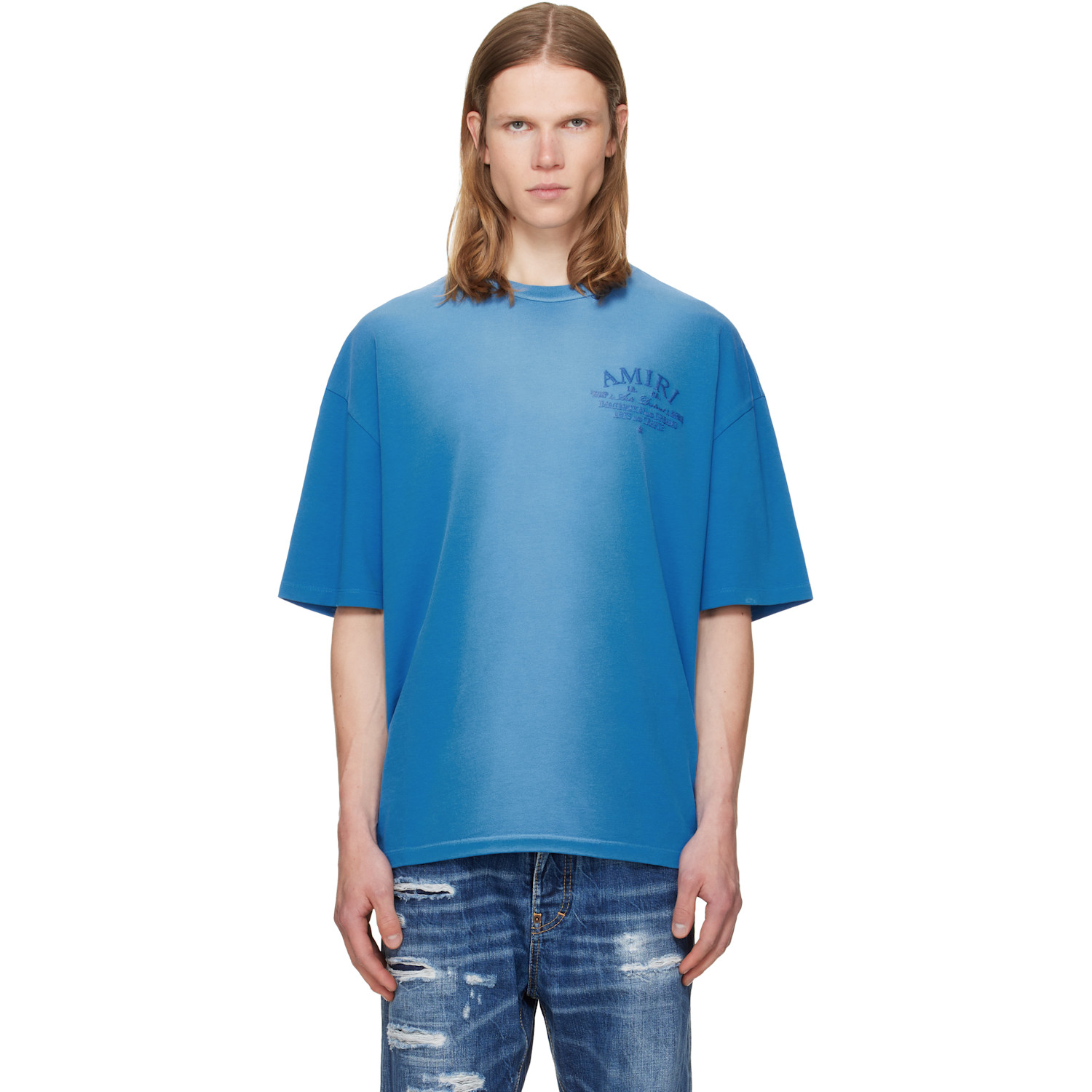 AMIRI Blue 'Arts District' HJ GD Skate T-shirt