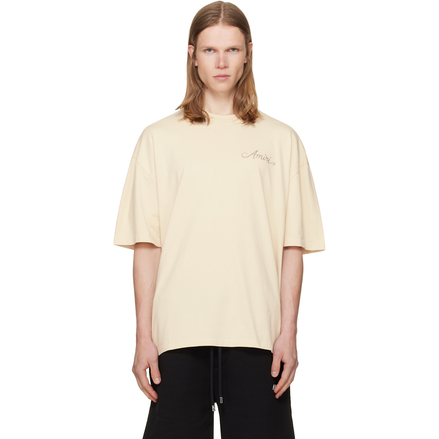AMIRI Off-White MA Check Patch Skate T-shirt