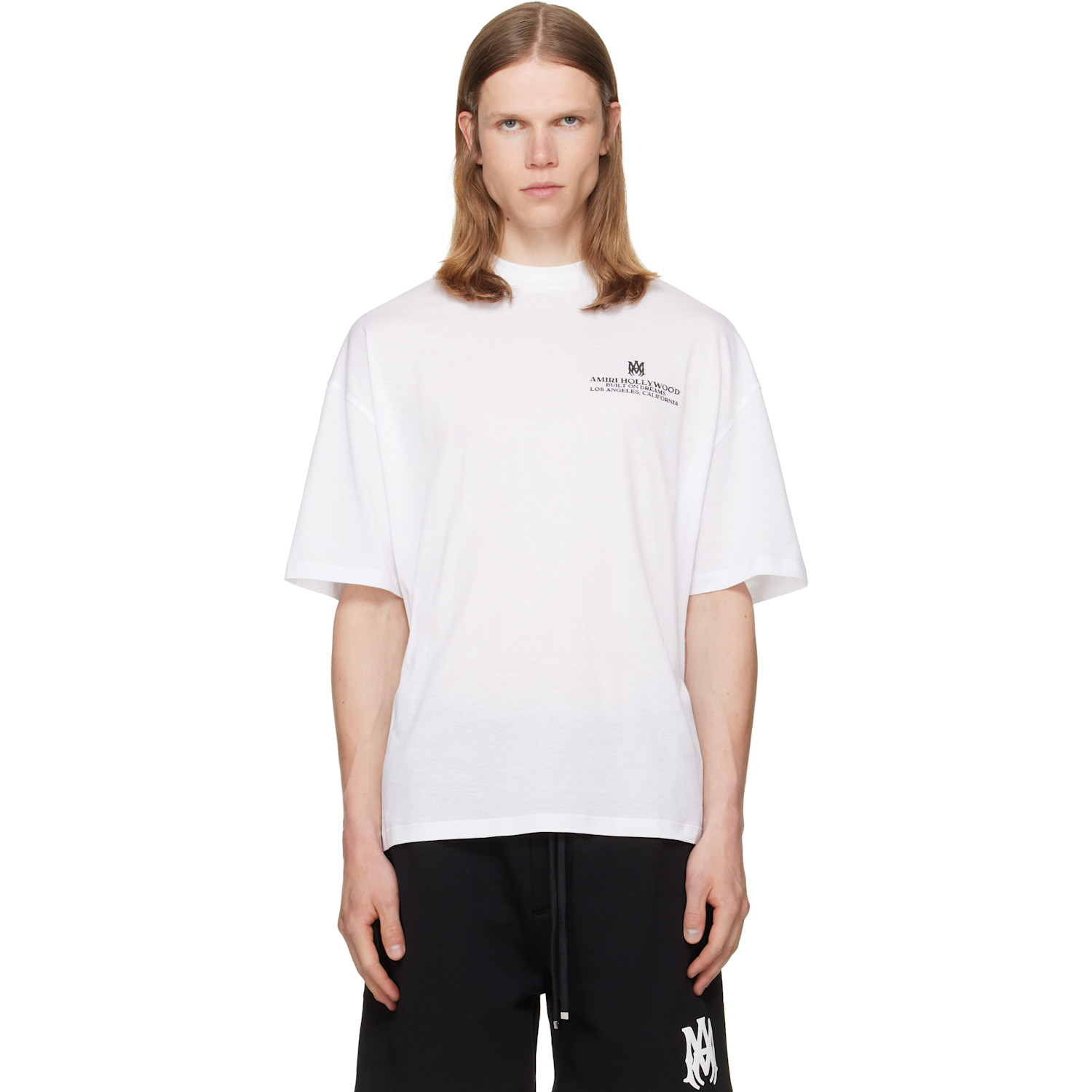 AMIRI White MA Hollywood HJ Skate T-shirt