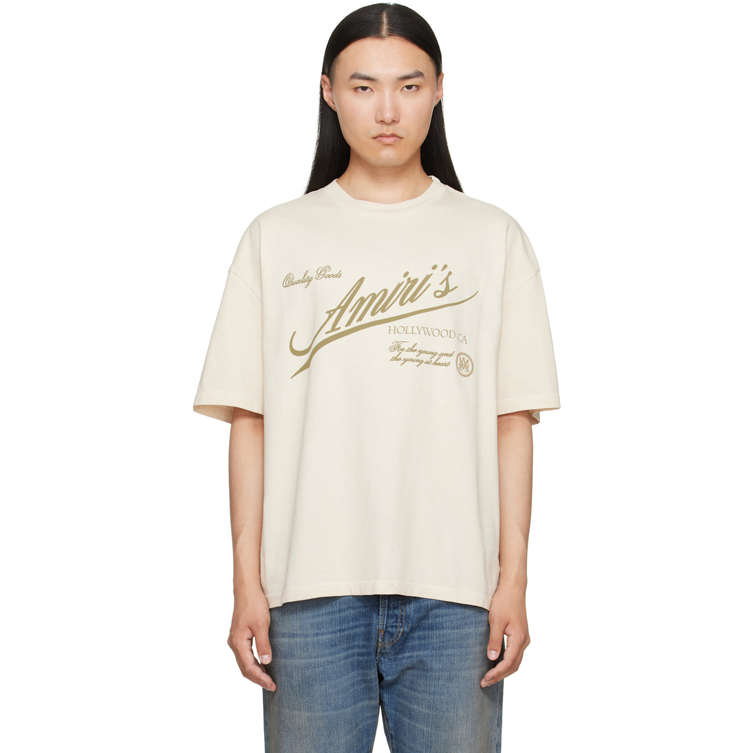 AMIRI Off-White 'Amiri Quality Goods' Oversized T-shirt