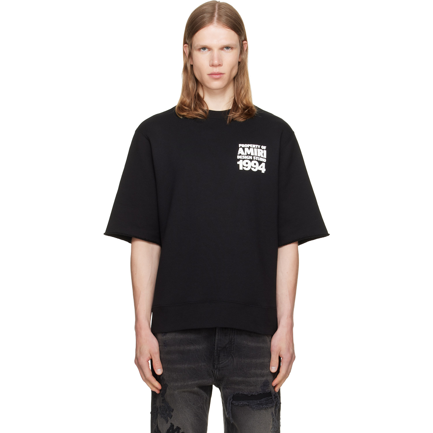 AMIRI Black 'AMIRI 1994' Cutoff Crew T-shirt