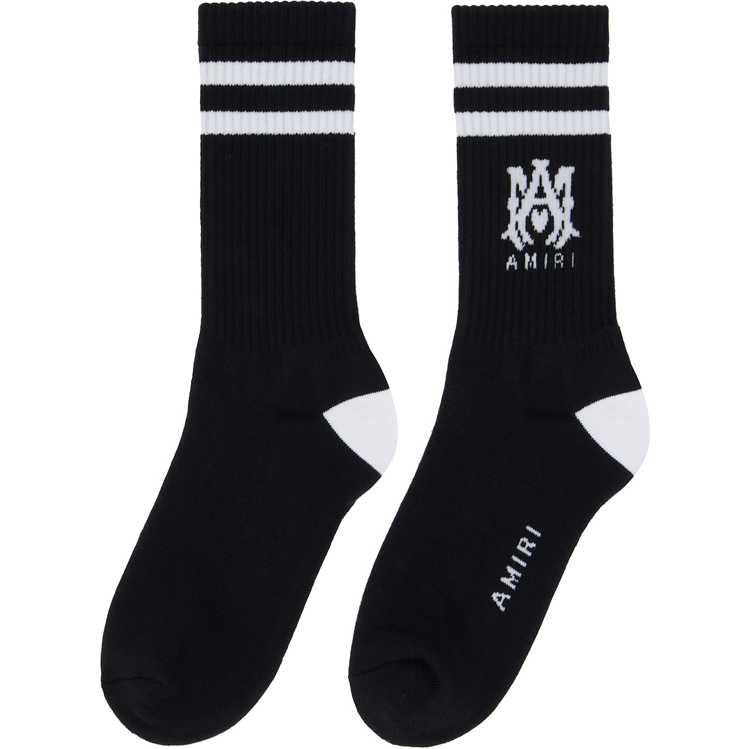  Amiri Black Ma Core Logo Socks 