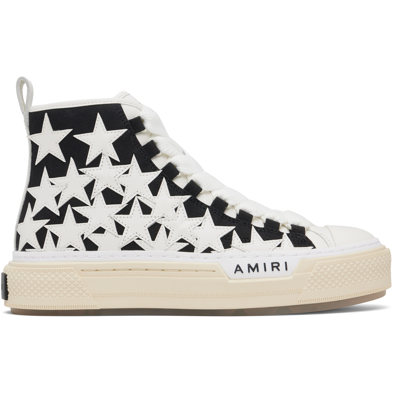 AMIRI Black & White Stars Court Hi Sneakers