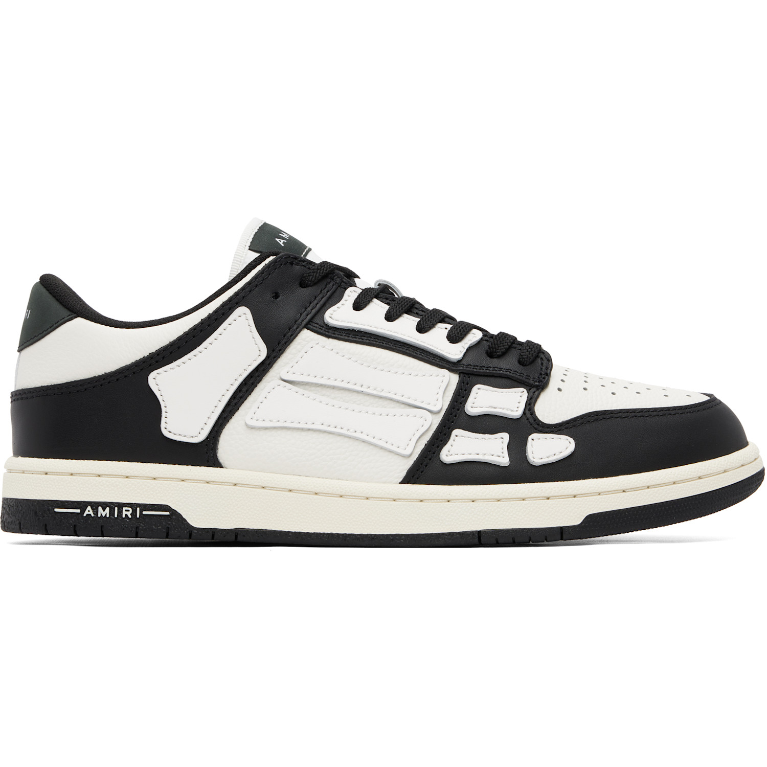 AMIRI Black & White Skel-Top Low Sneakers