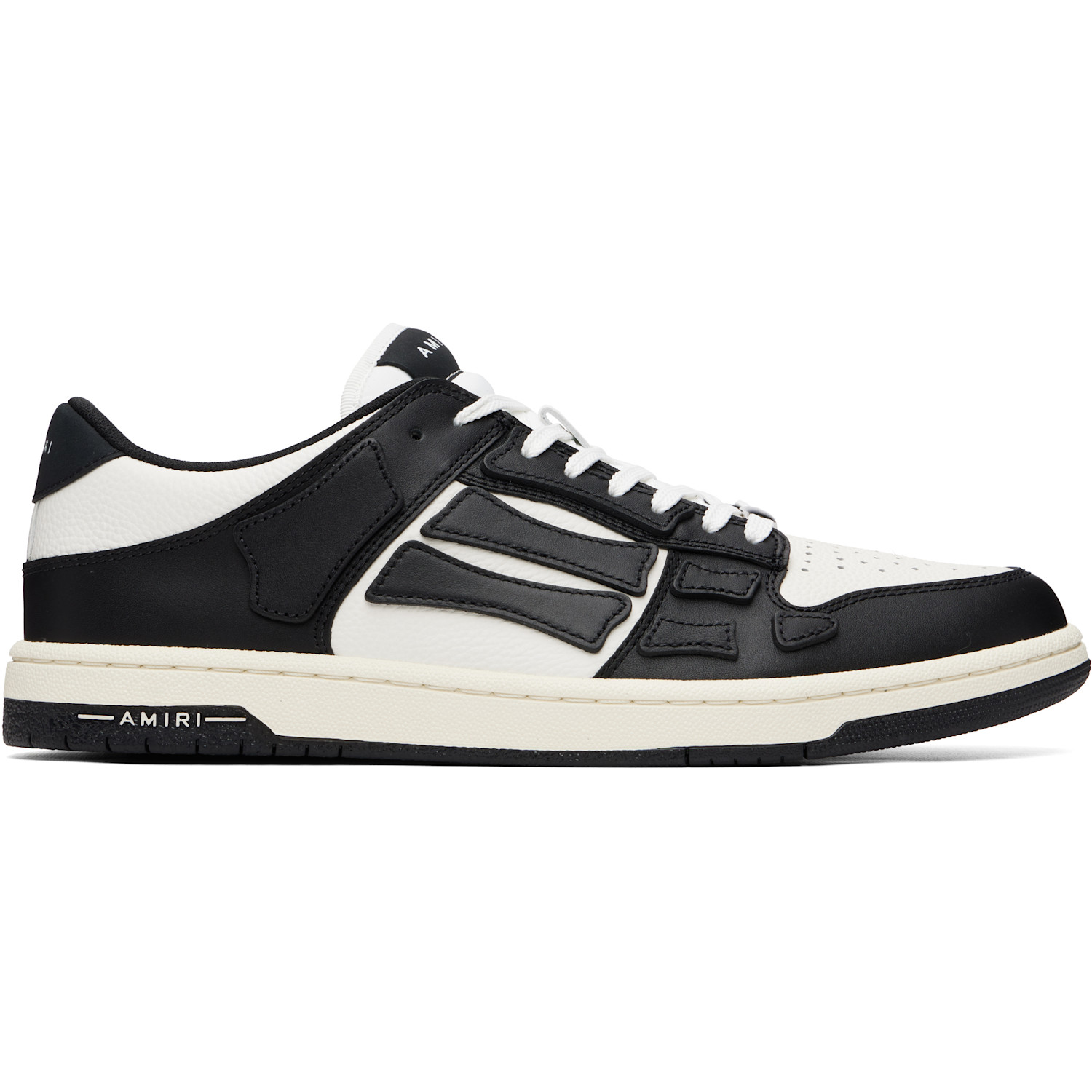AMIRI Black & White Skel Top Low Sneakers