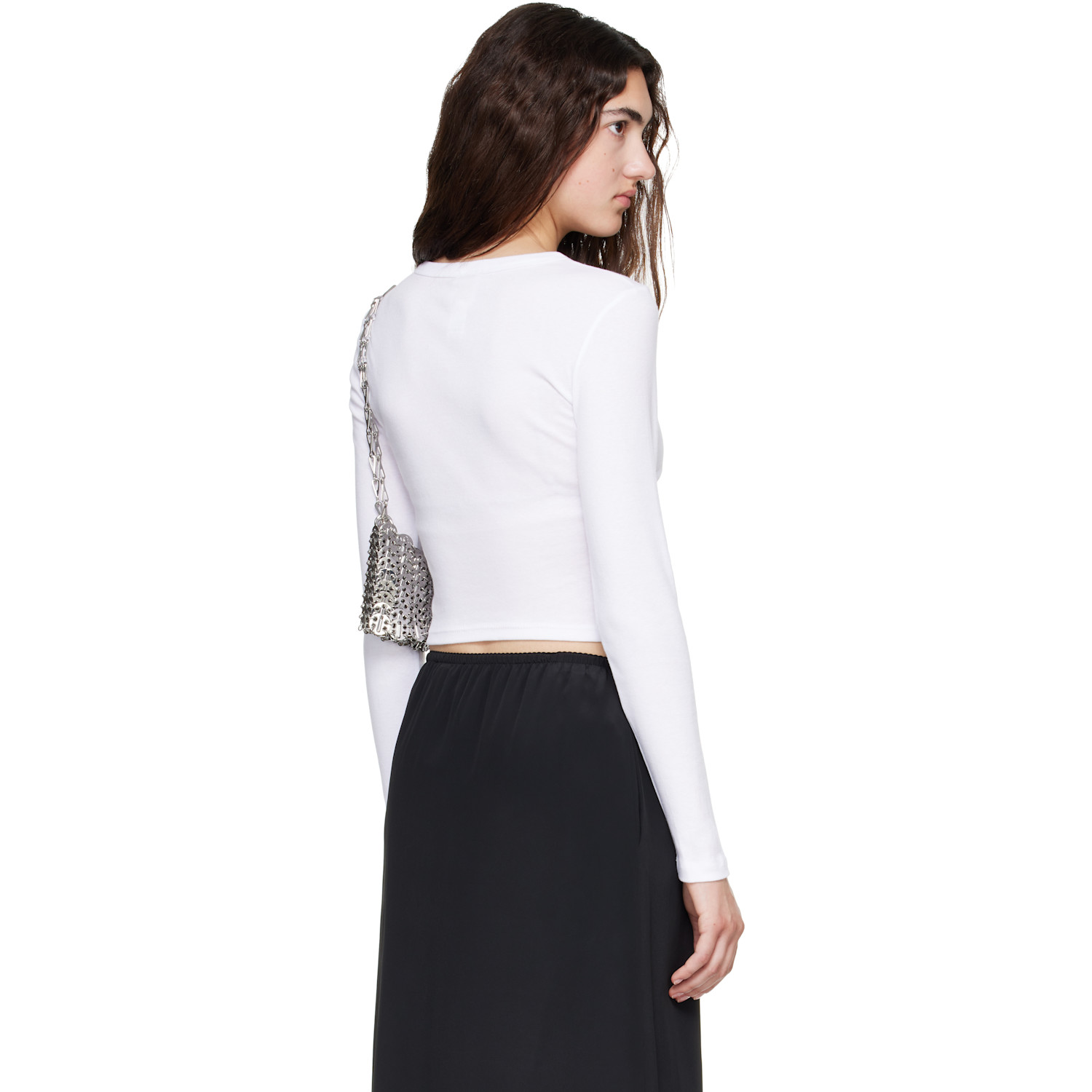 Anna Sui White Devil Long Sleeve T-shirt In White