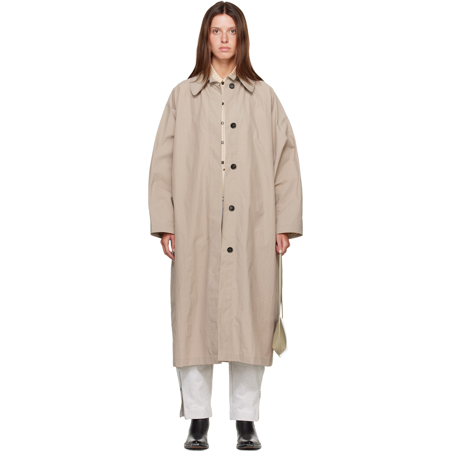 Cordera Beige Batwing Trench Coat