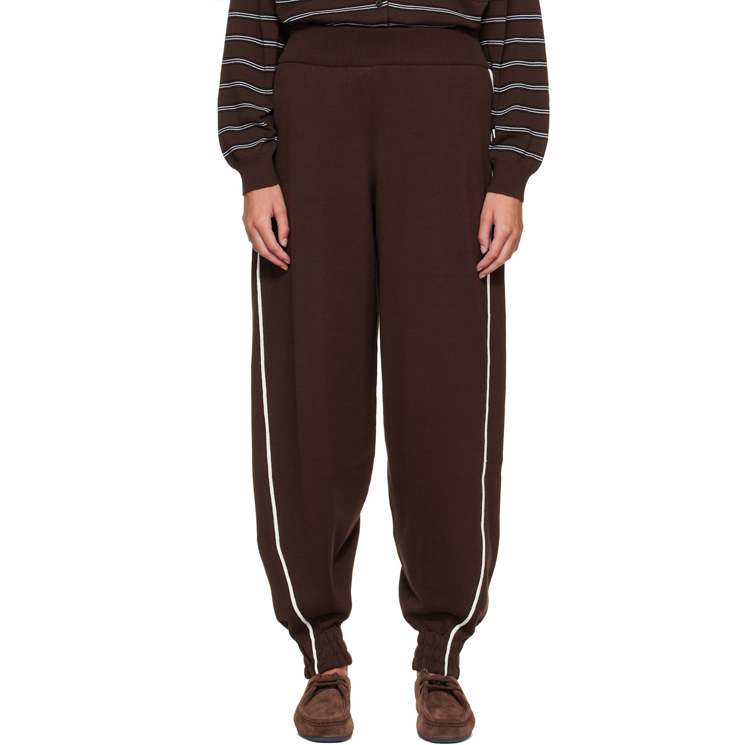 Cordera Brown Organic Cotton Sporty Lounge Pants