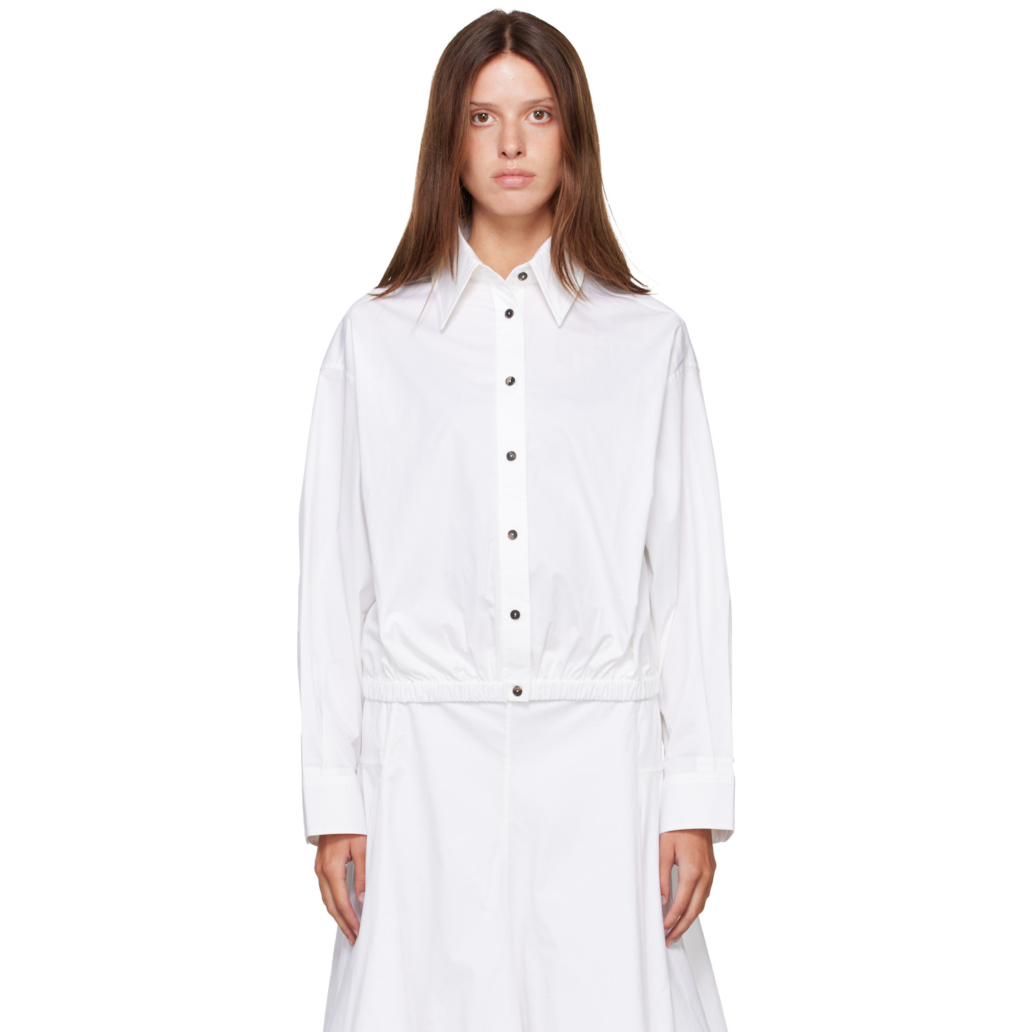 Cordera White Bomber Shirt