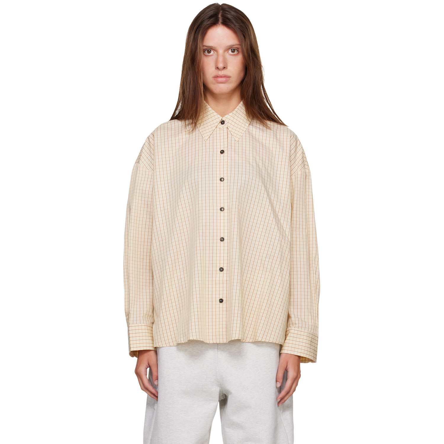 Cordera Yellow Checked Oversized Shirt