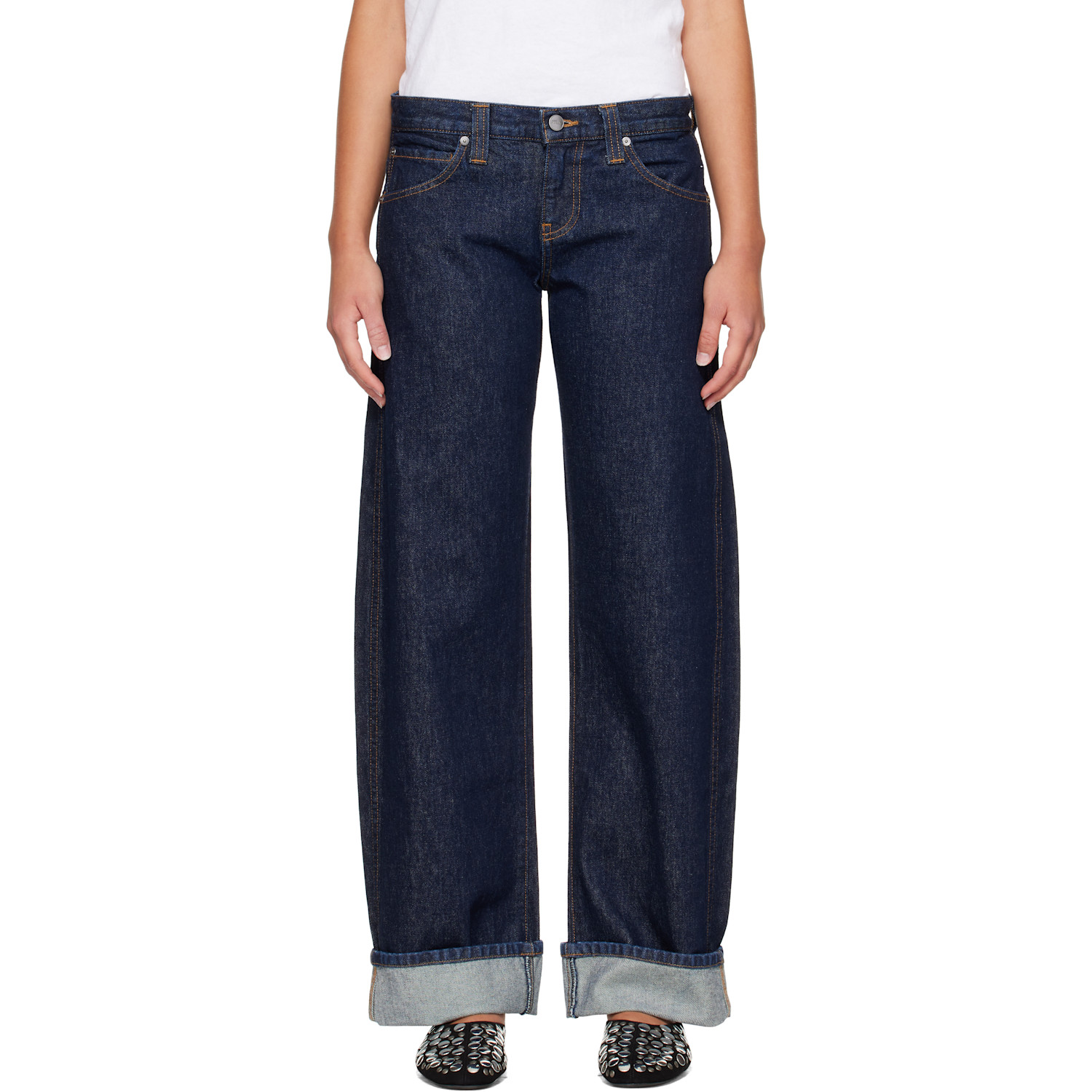 KHAITE Indigo Karo Jeans