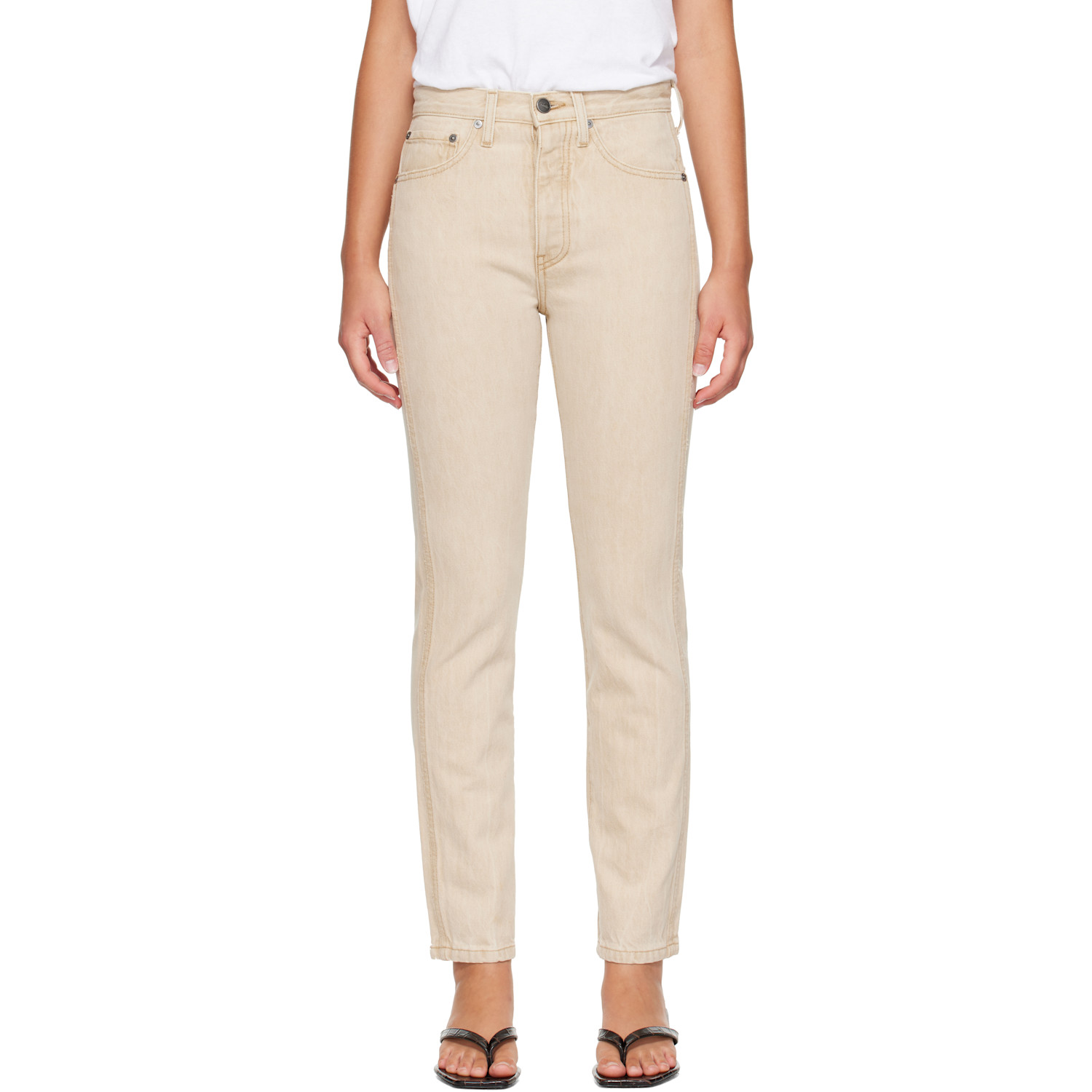 KHAITE Beige Finley Jeans
