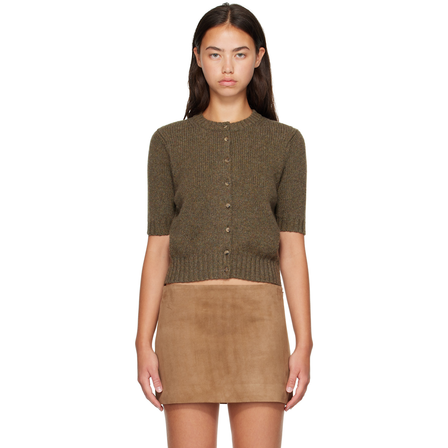 KHAITE Khaki Nora Cardigan