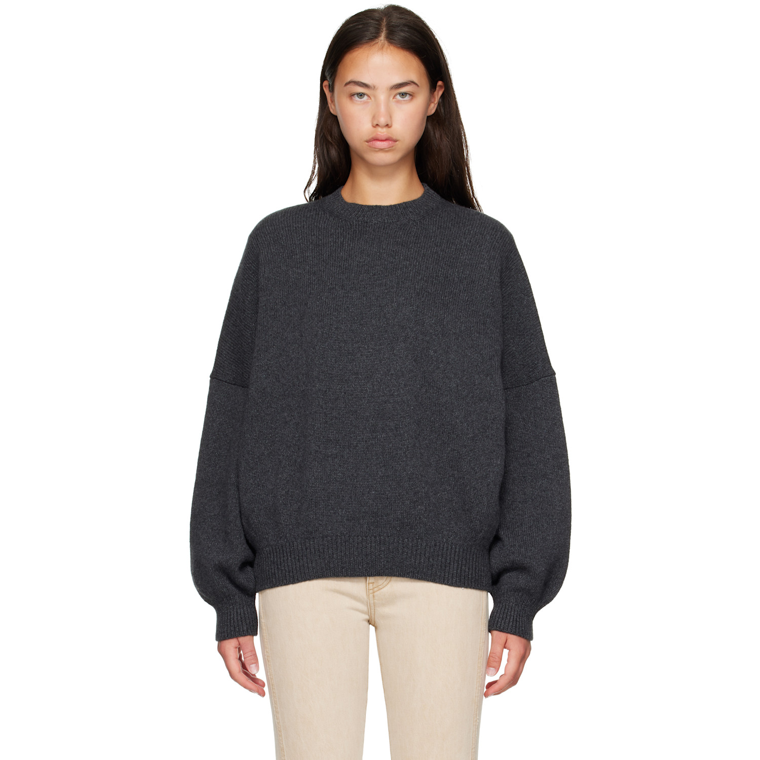 KHAITE Gray Margaux Sweater