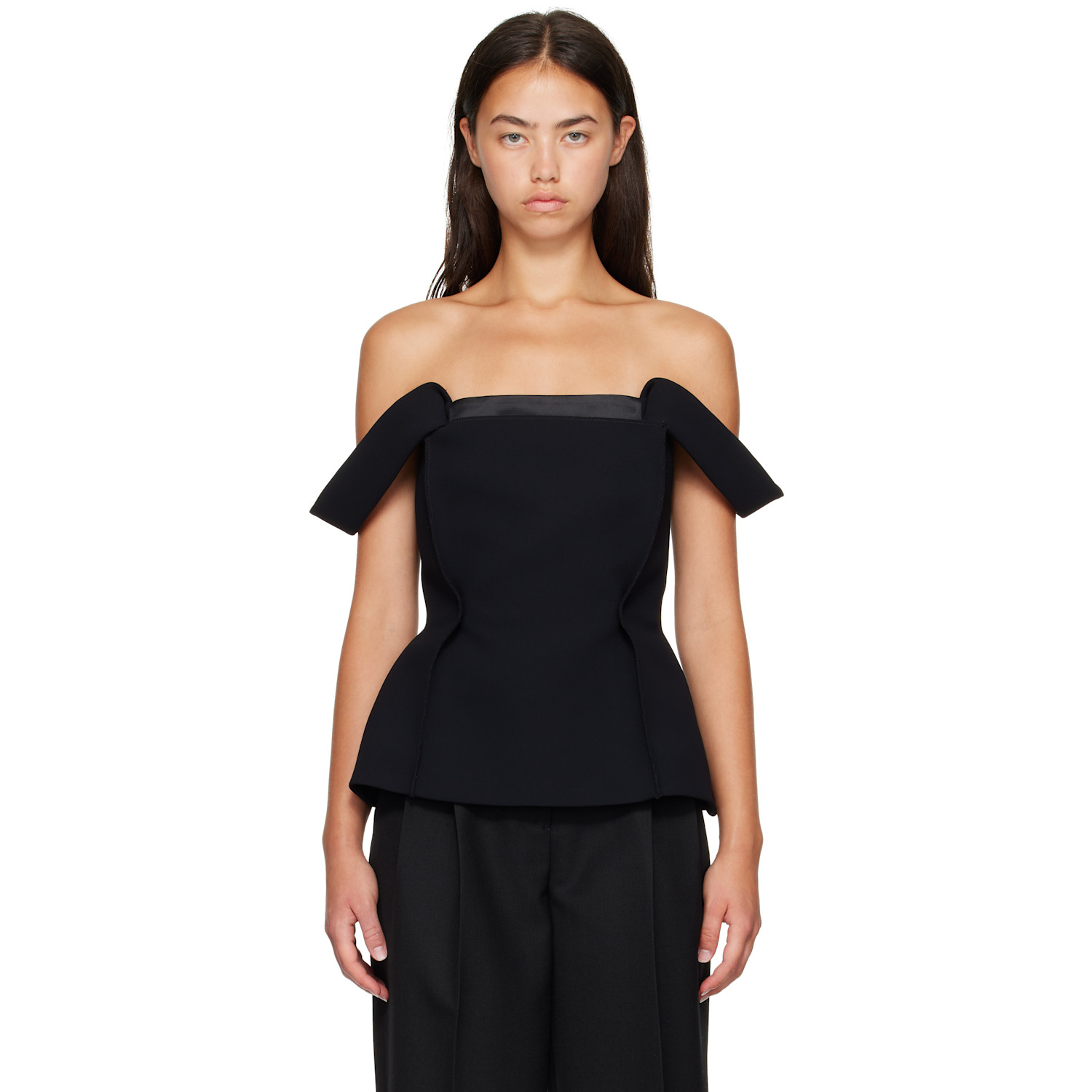 KHAITE Navy Yasmina Top