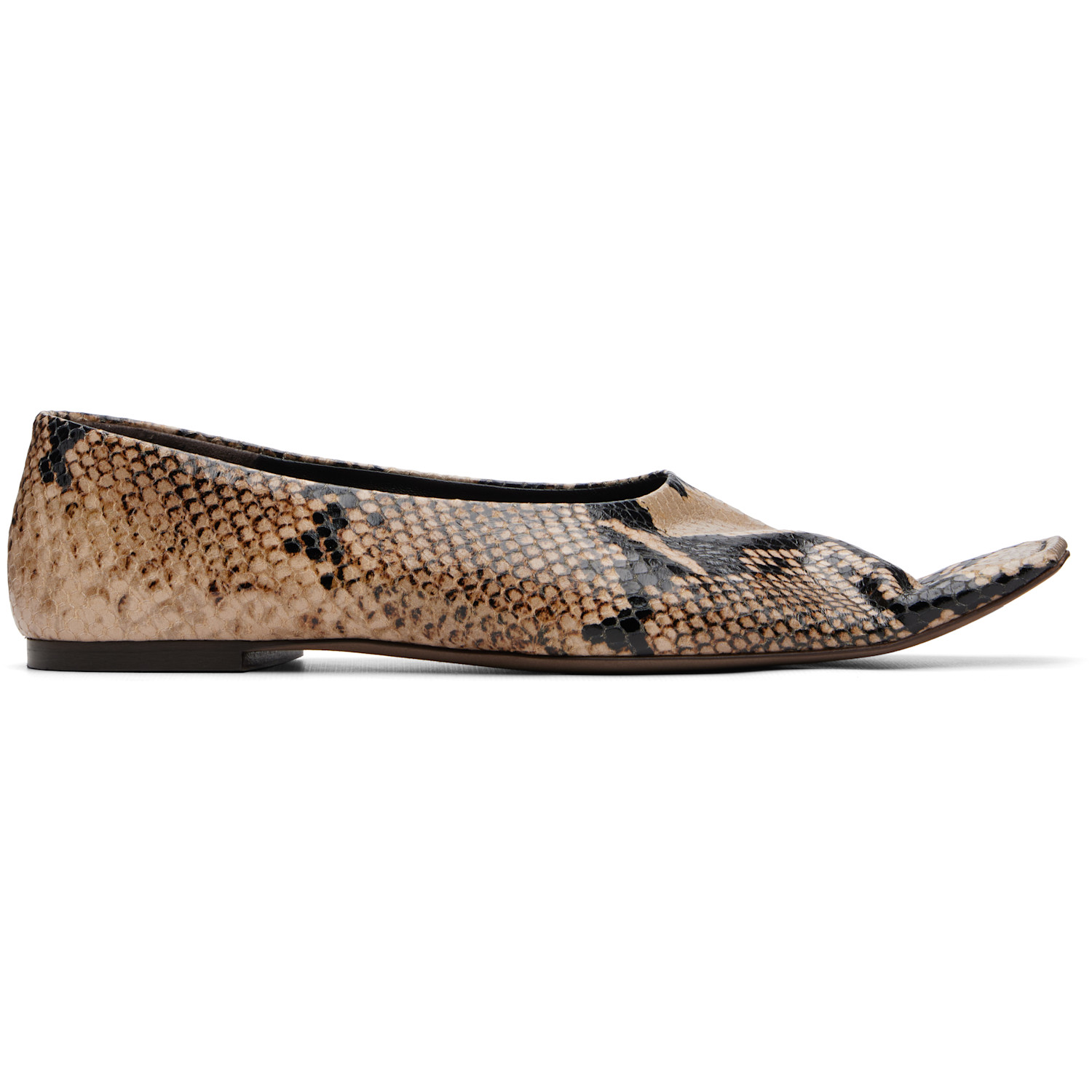 KHAITE Taupe Marlene Ballerina Flats