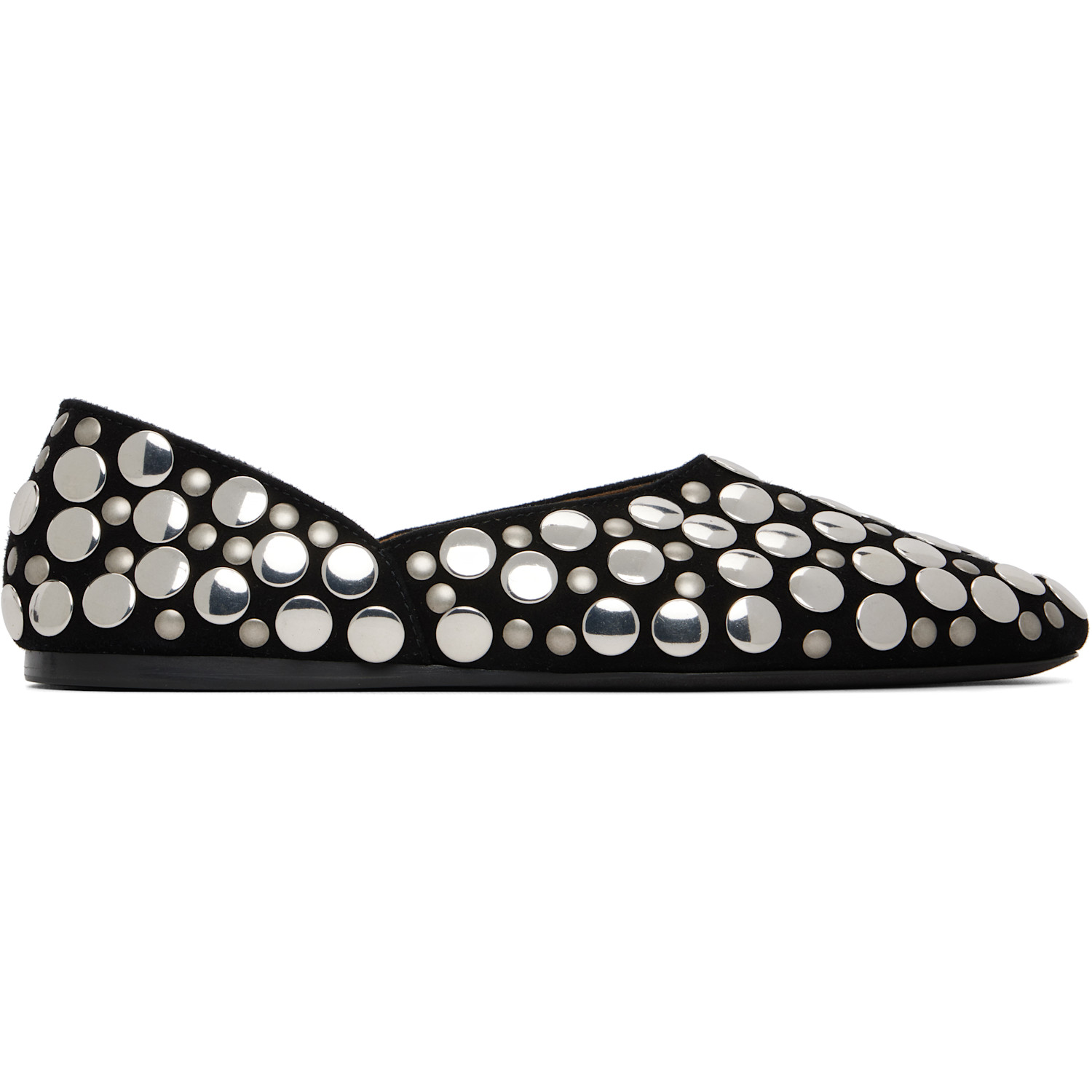 KHAITE Black Jane Ballerina Flats