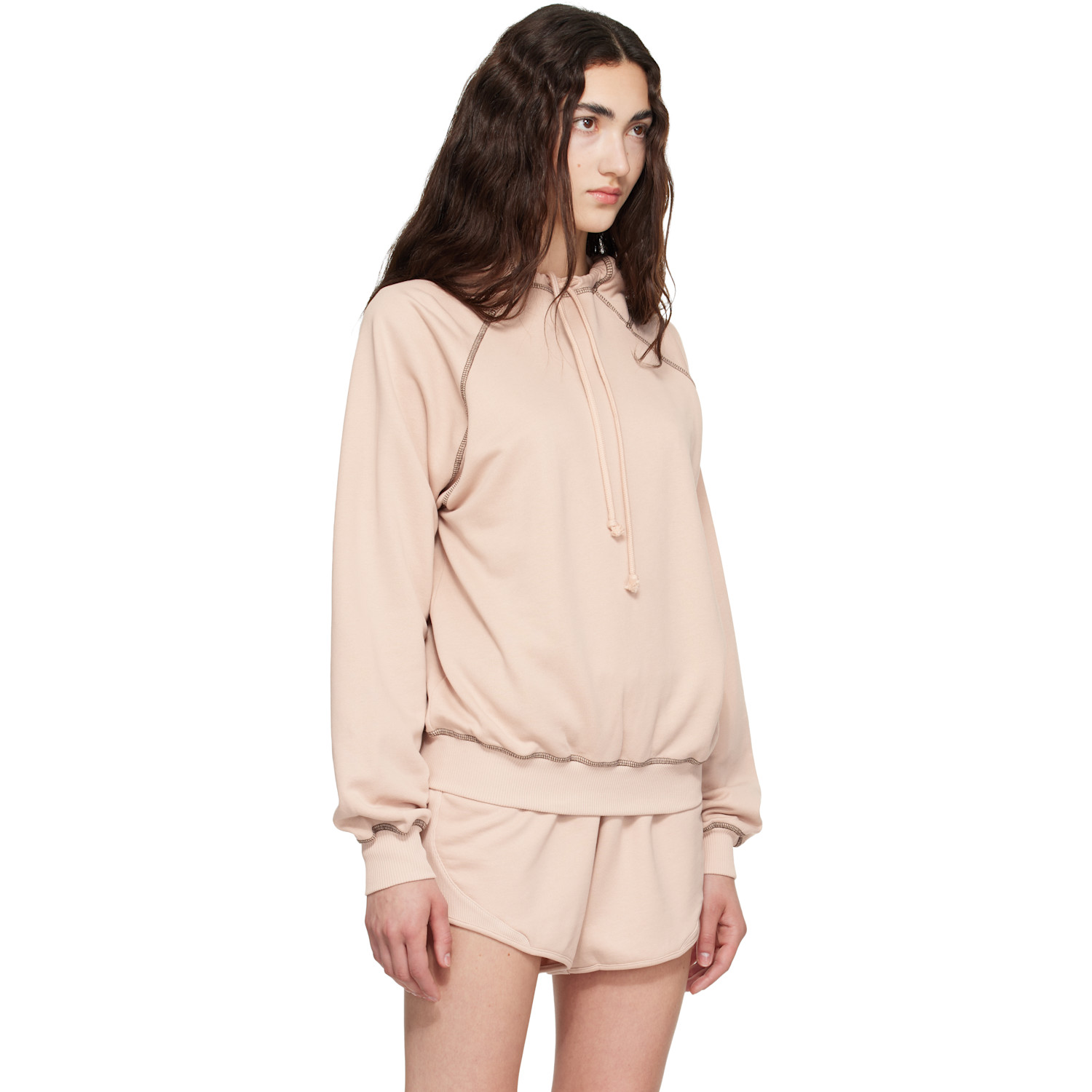  Baserange Pink Fold Hoodie 