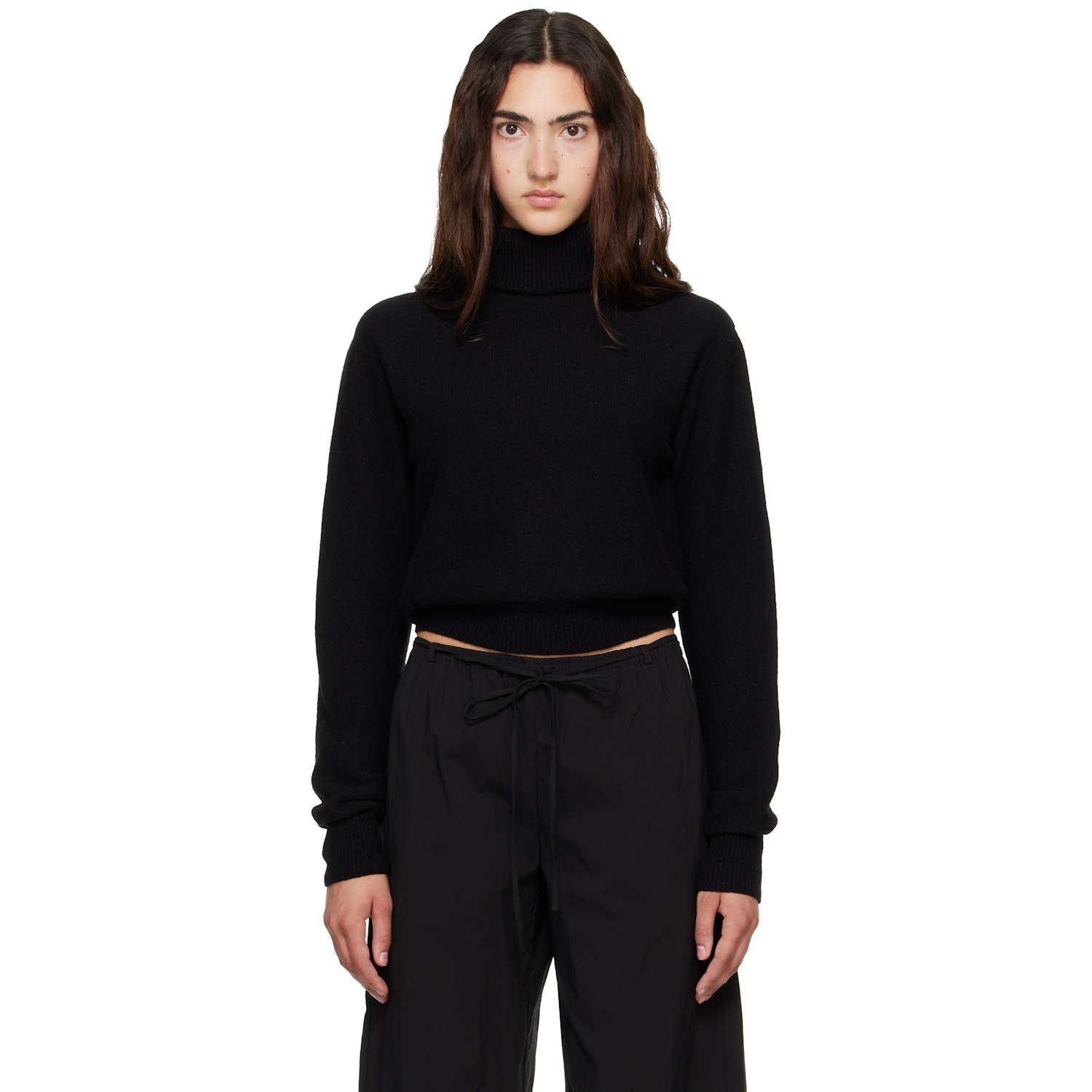 Baserange Black Tier Turtleneck