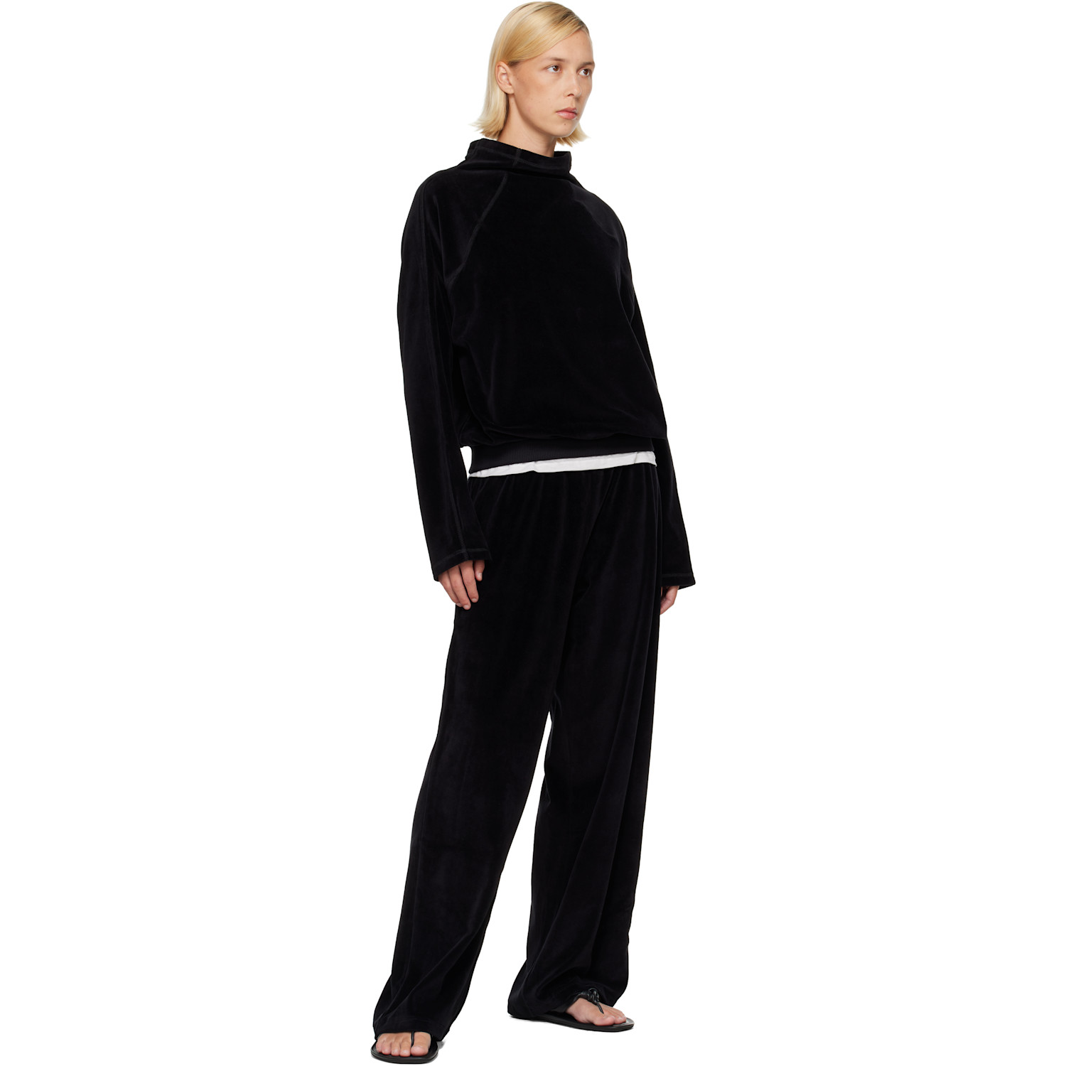 BASERANGE SSENSE 익스클루시브 블랙 터틀넥 탑