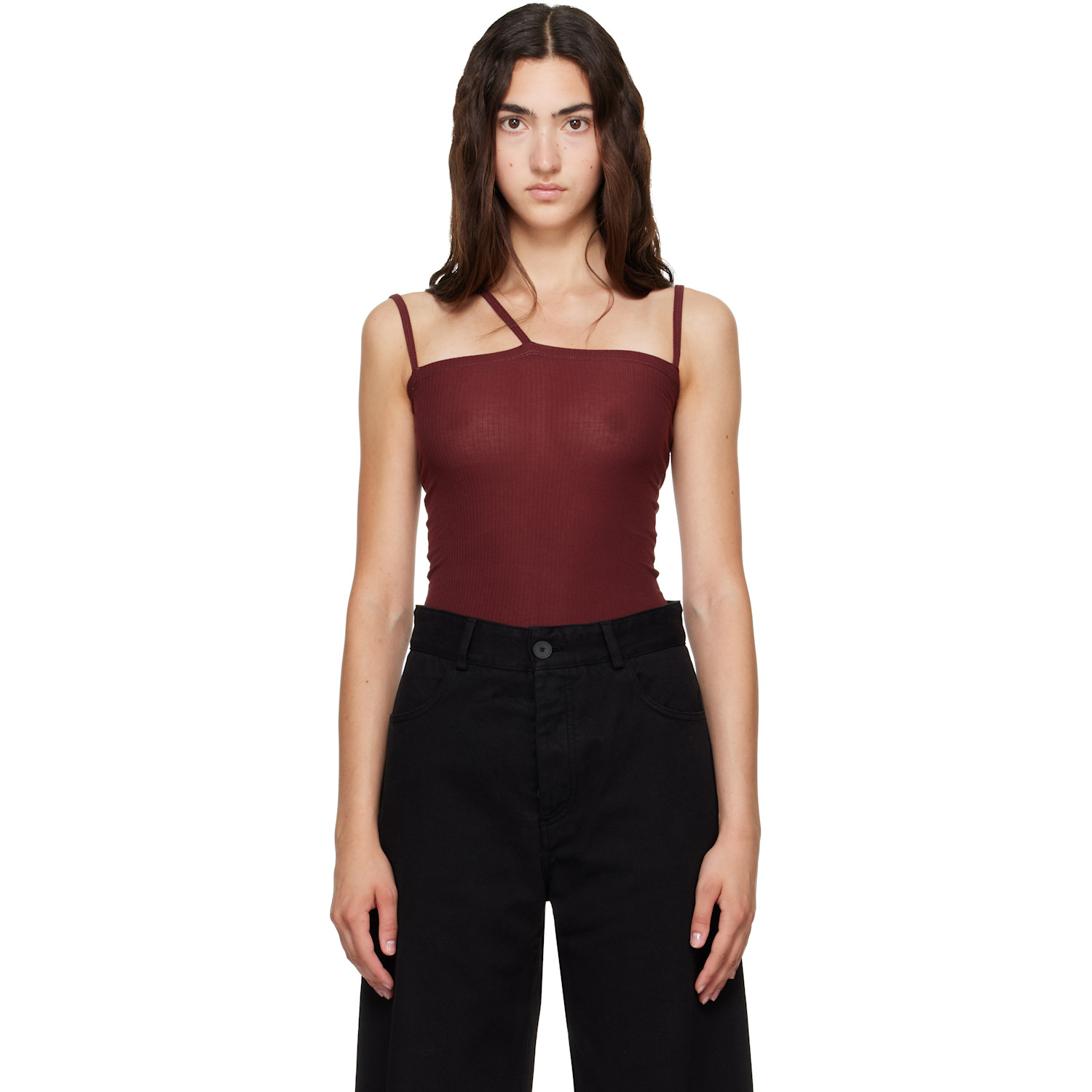 Baserange Burgundy Nida Tank Top
