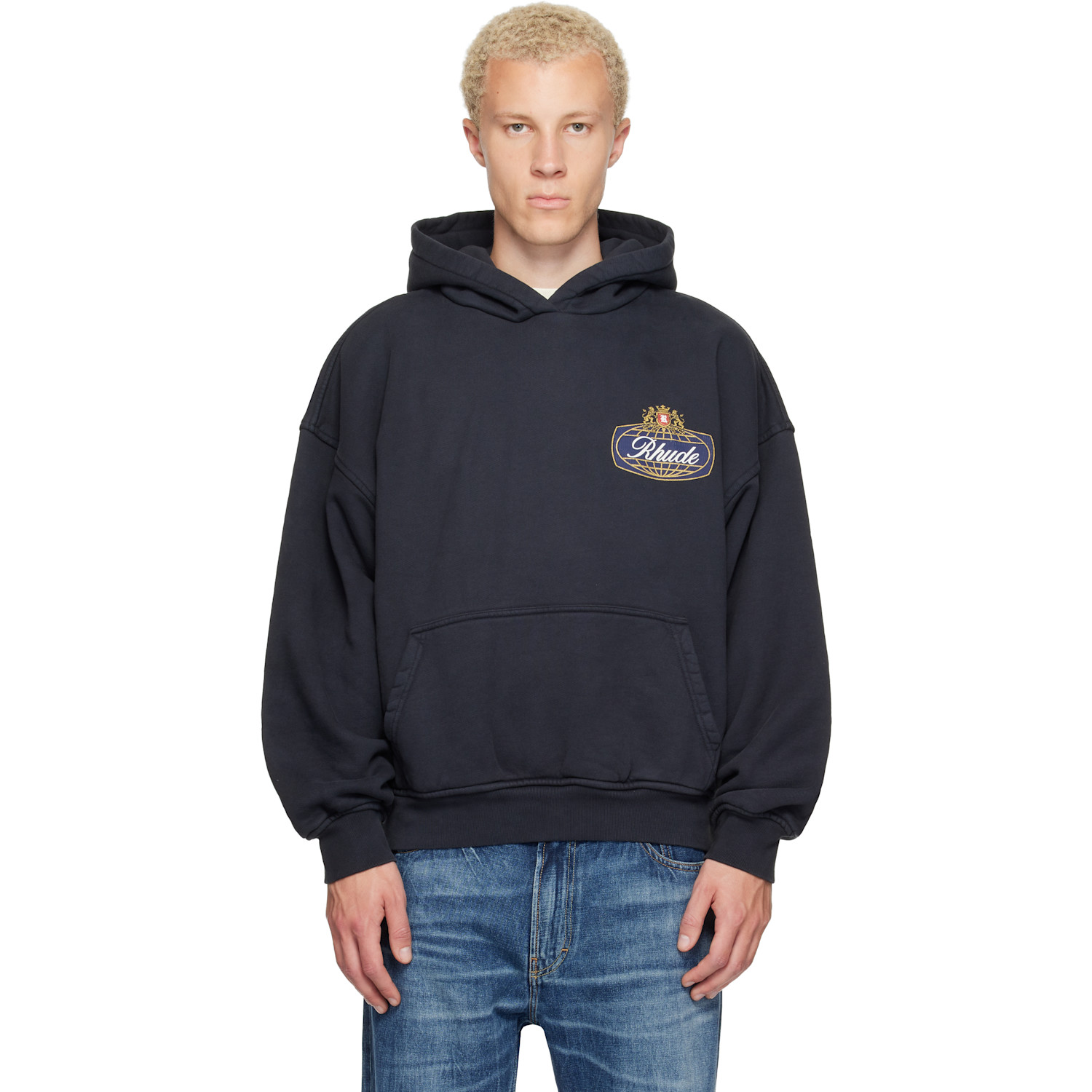 Rhude Black Safari Crest Hoodie