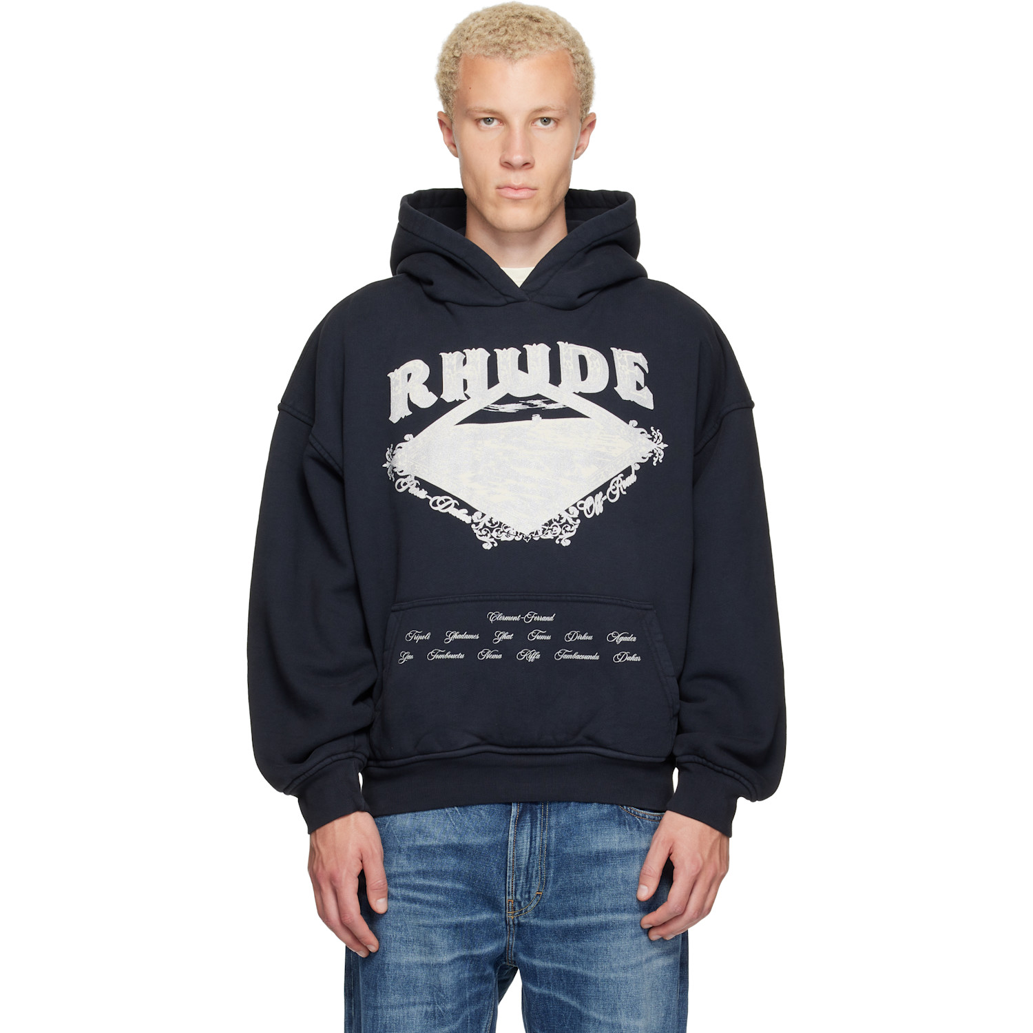 Rhude Black Dakar Convoy Hoodie
