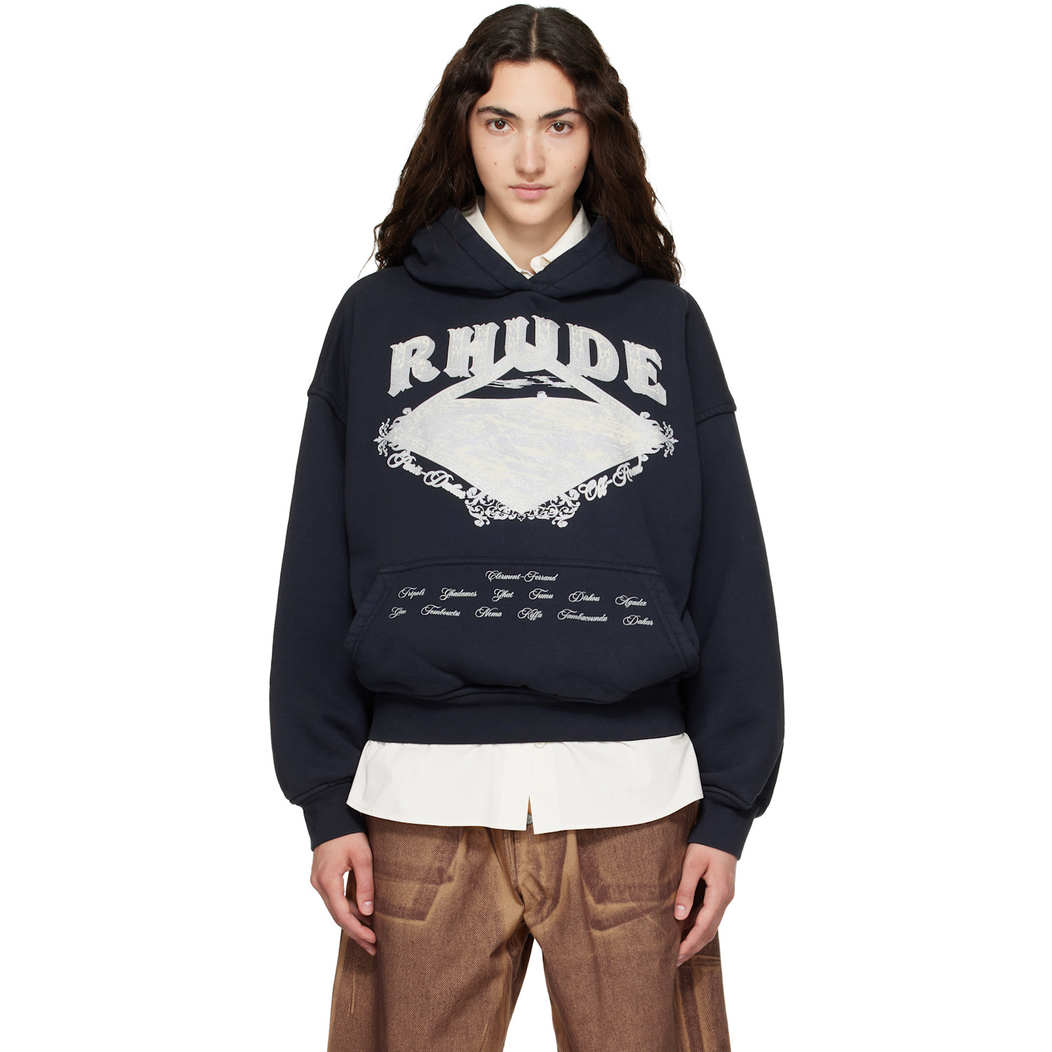 Rhude Black Dakar Convoy Hoodie
